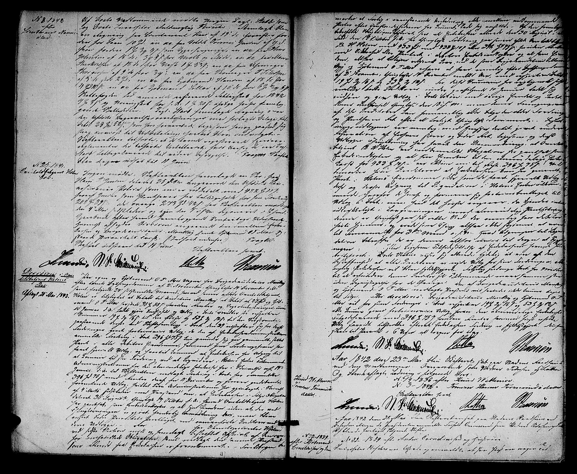 Kristiansand byrett, AV/SAK-1223-0001/H/Hc/L0023: Skifteprotokoll nr. 19, 1842-1845, s. 5b-6a