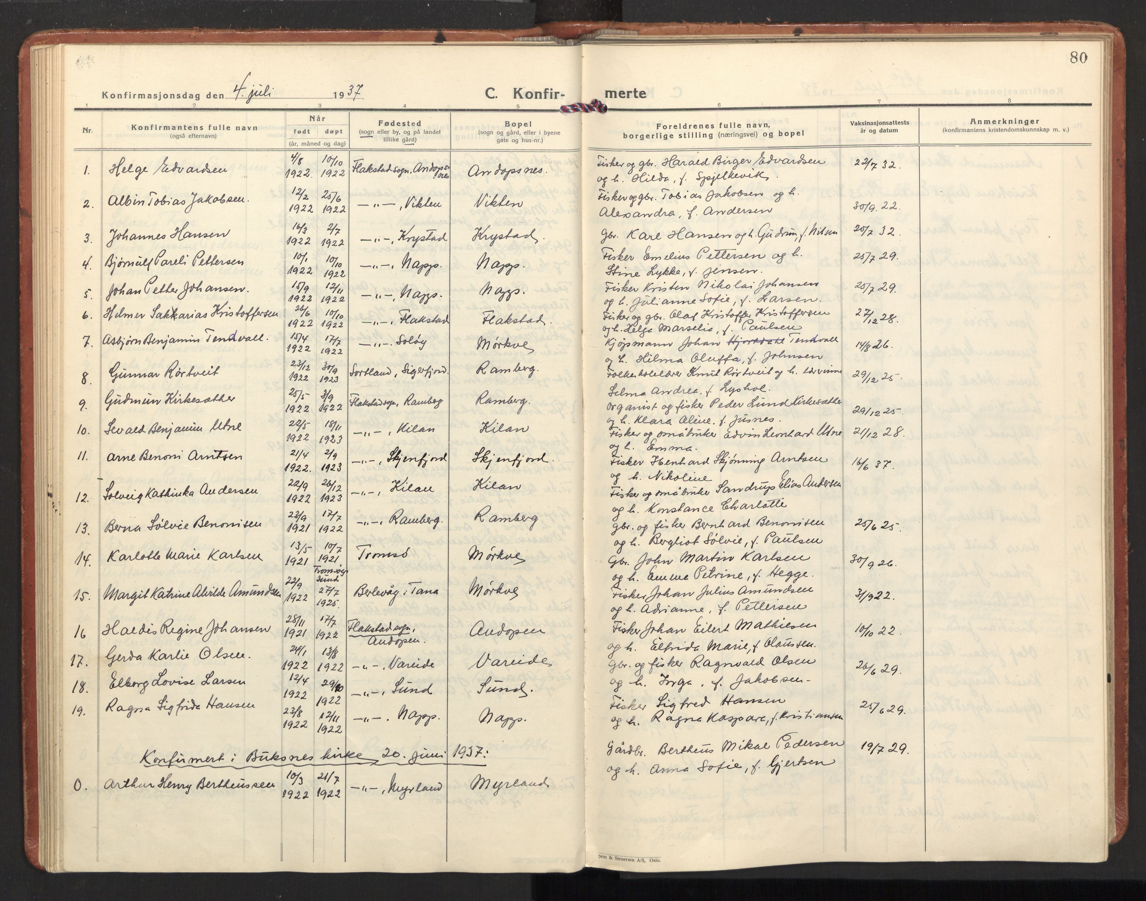 Ministerialprotokoller, klokkerbøker og fødselsregistre - Nordland, AV/SAT-A-1459/885/L1211: Ministerialbok nr. 885A11, 1927-1938, s. 80
