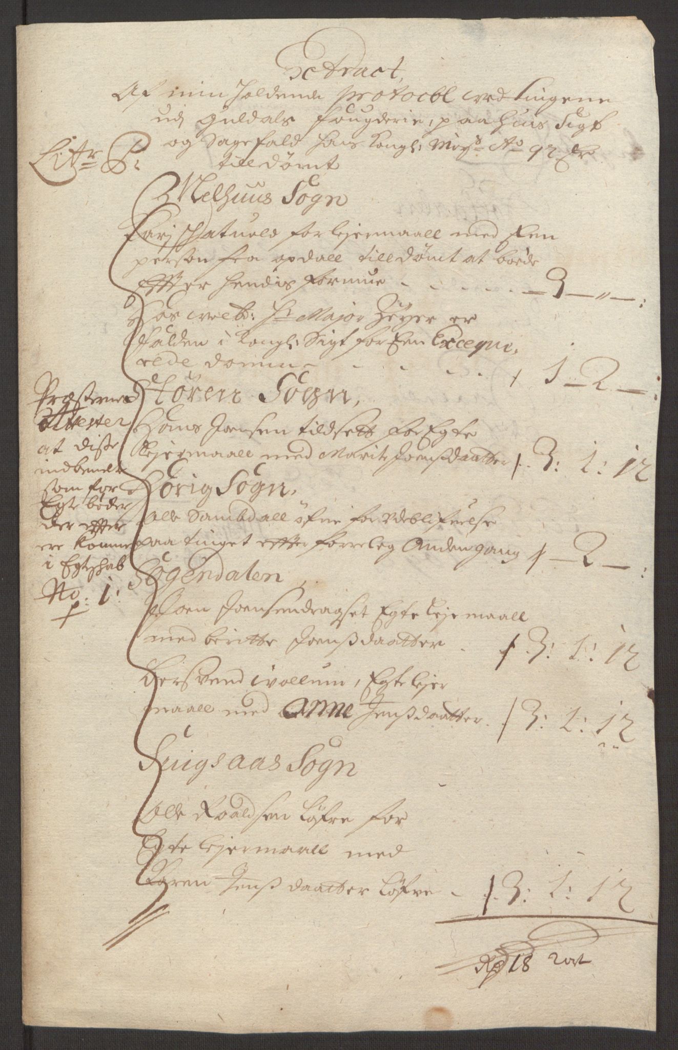 Rentekammeret inntil 1814, Reviderte regnskaper, Fogderegnskap, RA/EA-4092/R59/L3942: Fogderegnskap Gauldal, 1692, s. 186