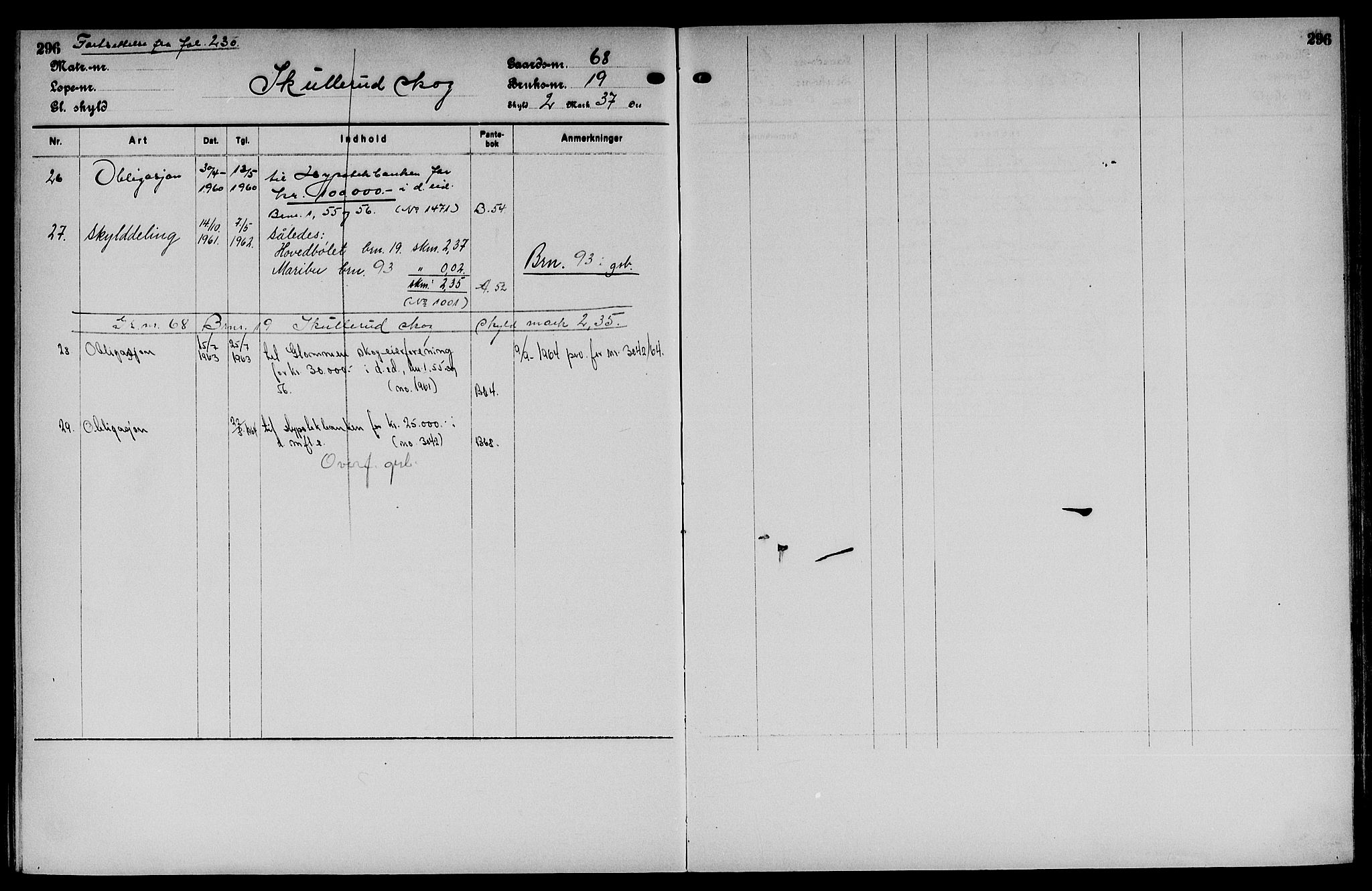 Vinger og Odal sorenskriveri, SAH/TING-022/H/Ha/Hac/Hacc/L0011: Panteregister nr. 3.11, 1923, s. 296