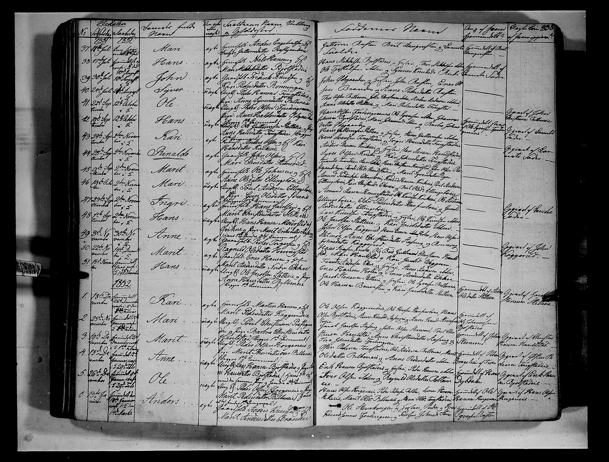 Vågå prestekontor, AV/SAH-PREST-076/H/Ha/Haa/L0005: Ministerialbok nr. 5 /2, 1842-1856, s. 238