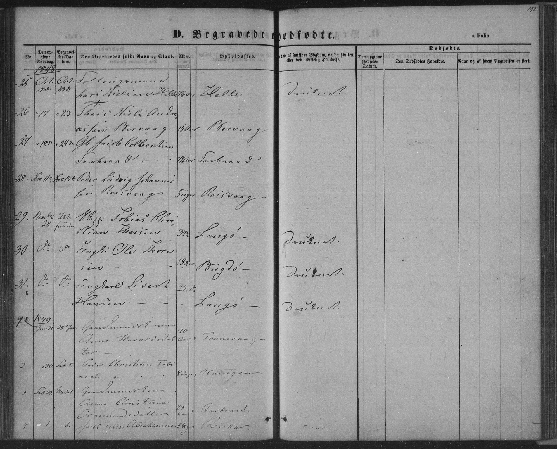 Herad sokneprestkontor, SAK/1111-0018/F/Fa/Fab/L0003: Ministerialbok nr. A 3, 1844-1853, s. 192
