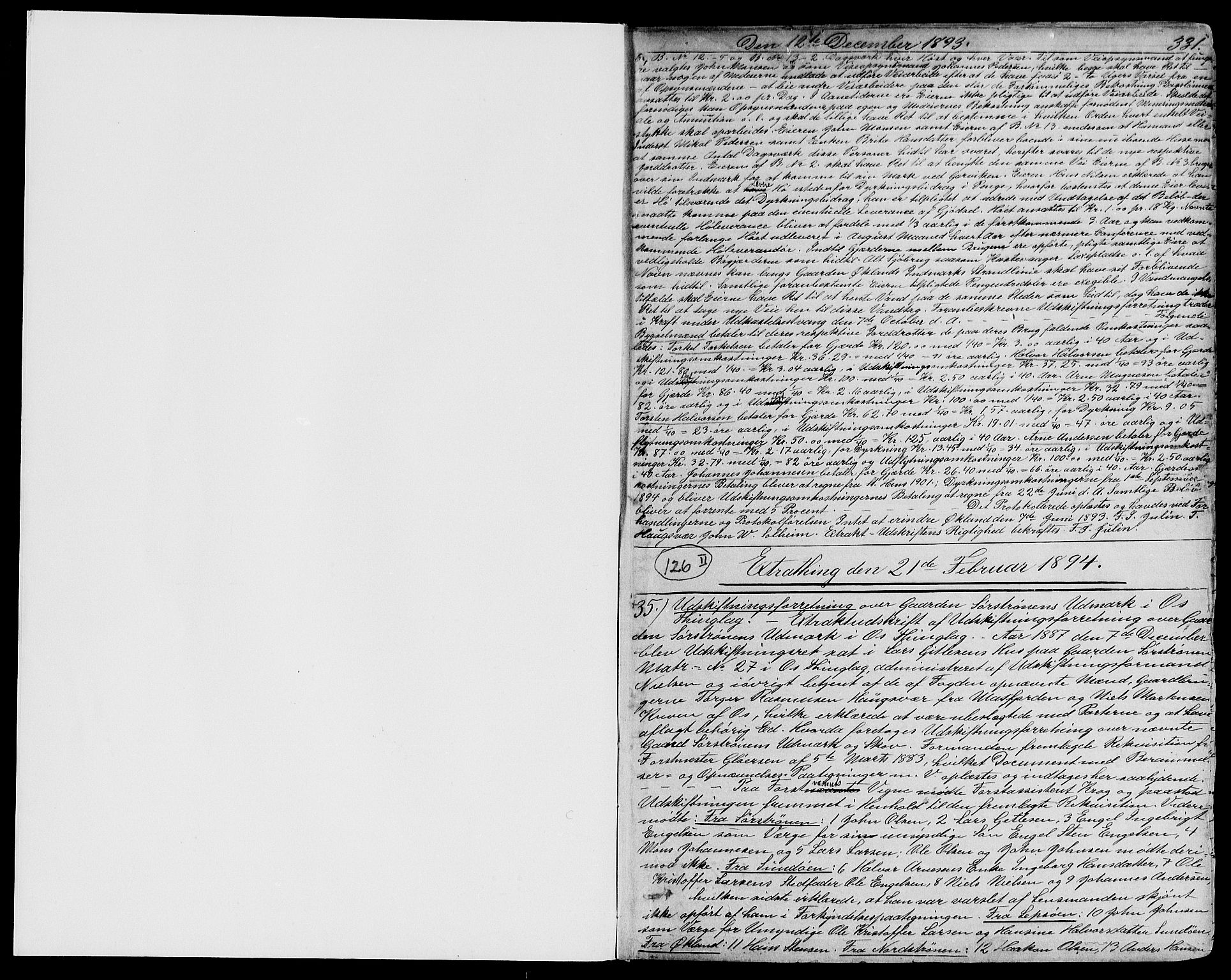 Midhordland sorenskriveri, SAB/A-3001/1/G/Gb/Gbf/L0001b: Pantebok nr. II.B.f.1b, 1893-1905, s. 331