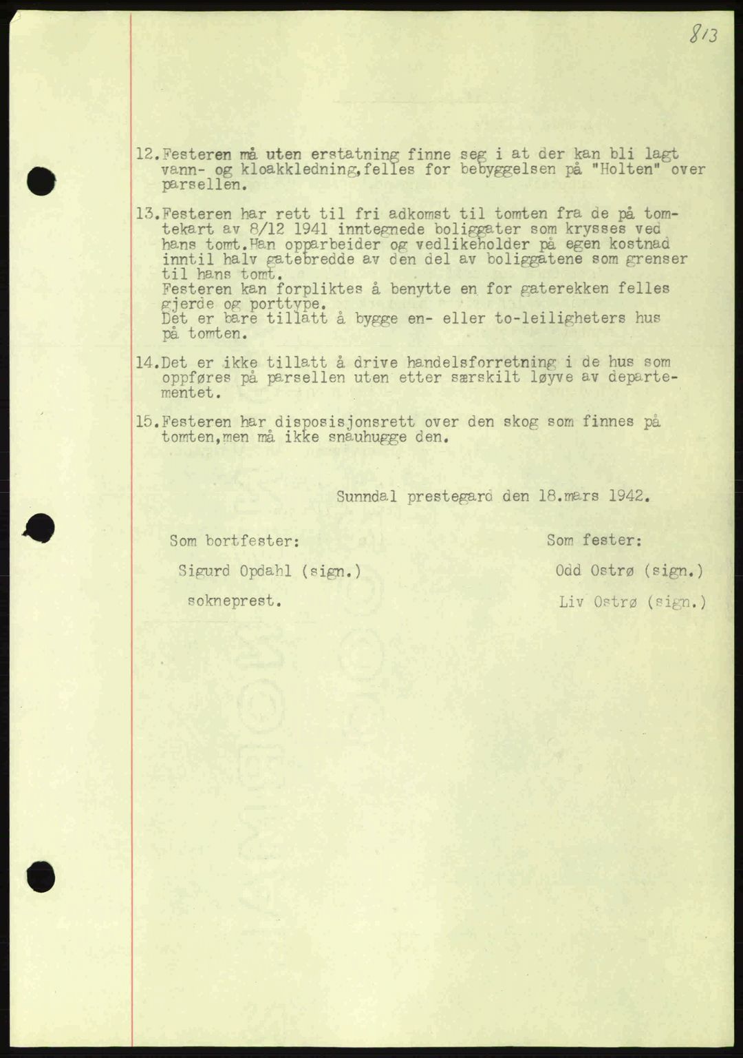 Nordmøre sorenskriveri, AV/SAT-A-4132/1/2/2Ca: Pantebok nr. A92, 1942-1942, Dagboknr: 1403/1942