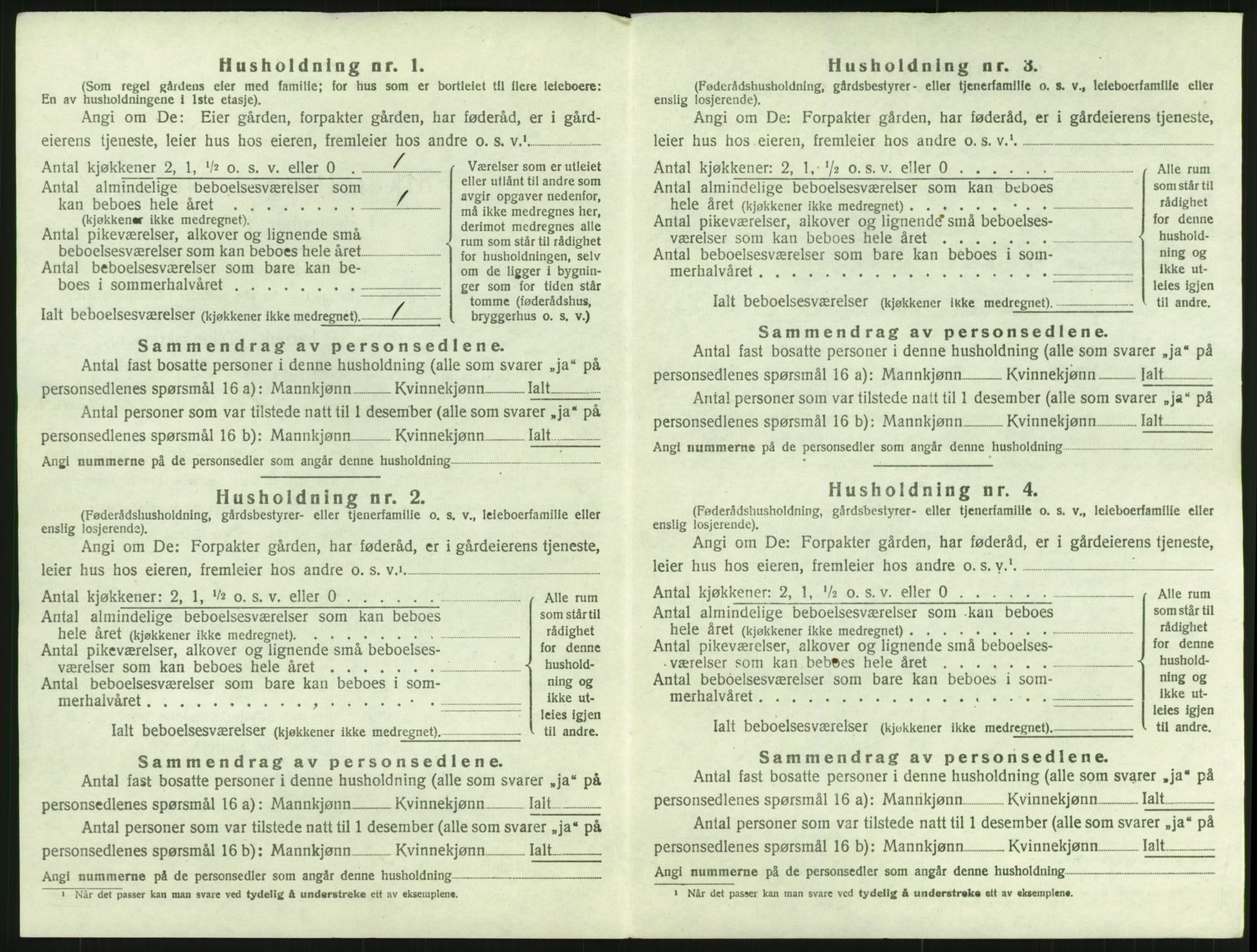 SAH, Folketelling 1920 for 0436 Tolga herred, 1920, s. 1376