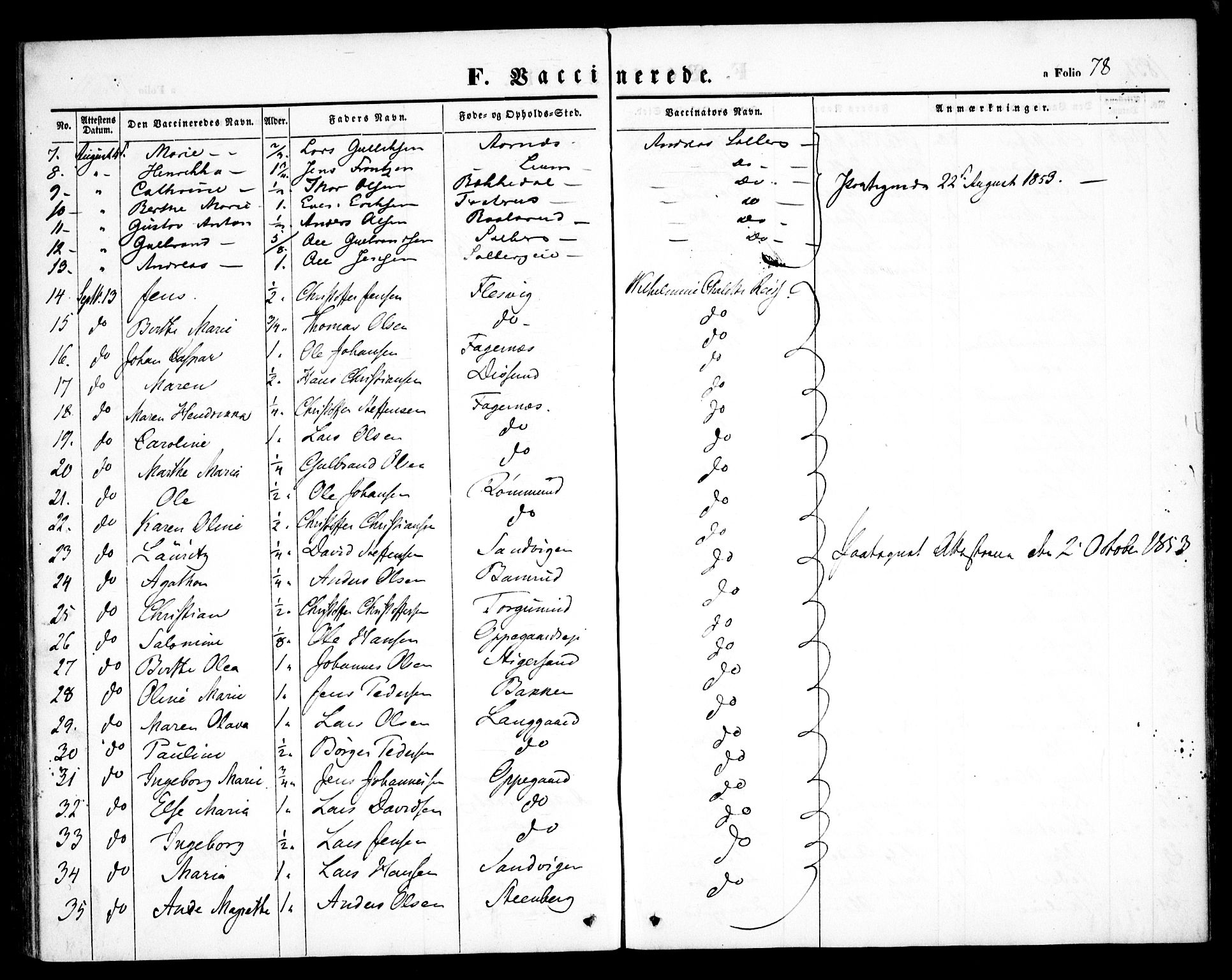 Hurdal prestekontor Kirkebøker, SAO/A-10889/F/Fb/L0001: Ministerialbok nr. II 1, 1846-1859, s. 78
