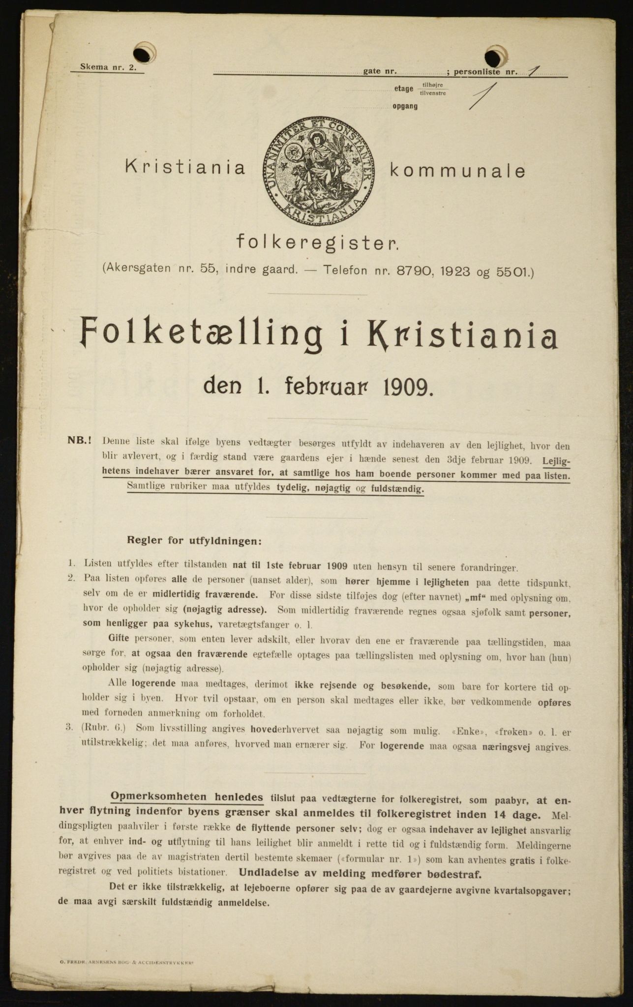 OBA, Kommunal folketelling 1.2.1909 for Kristiania kjøpstad, 1909, s. 78573