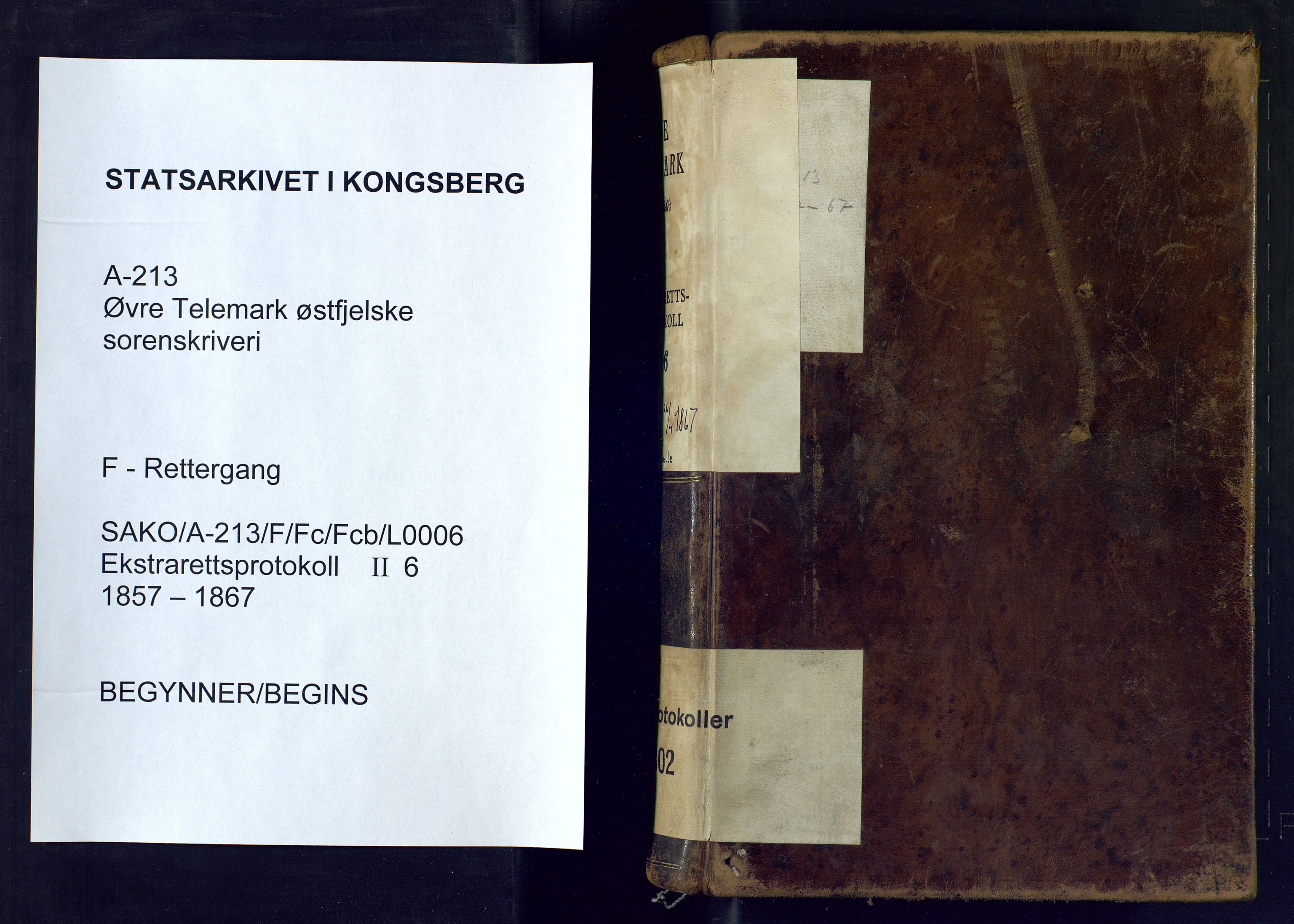 Øvre Telemark østfjelske sorenskriveri, SAKO/A-213/F/Fc/Fcb/L0006: Ekstrarettsprotokoll, straffesaker, 1857-1867