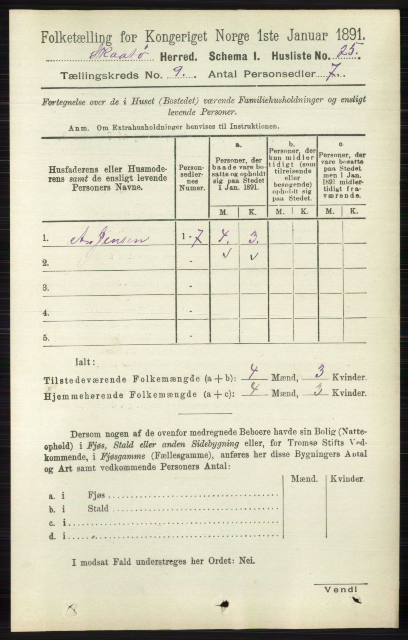 RA, Folketelling 1891 for 0815 Skåtøy herred, 1891, s. 3864