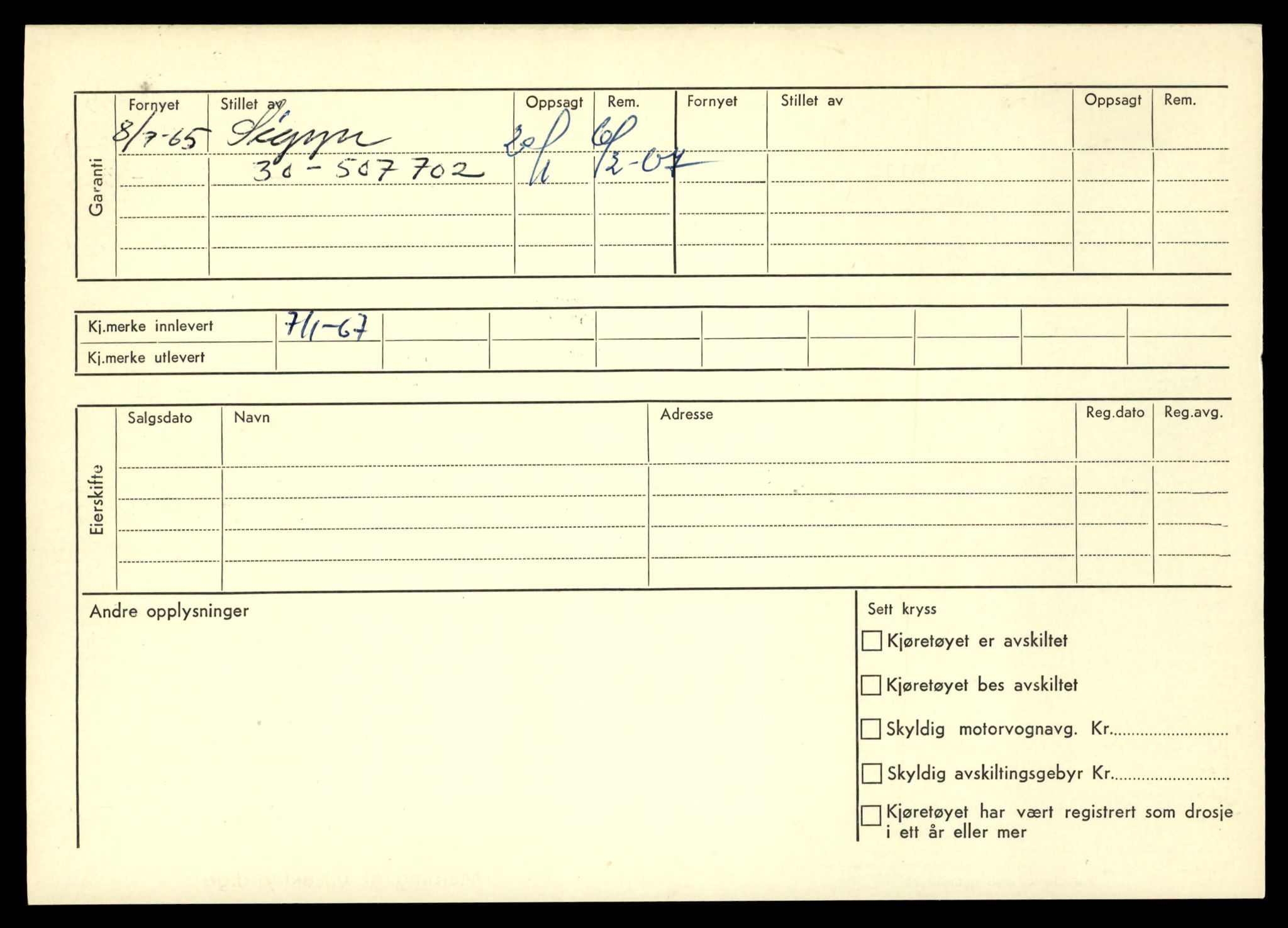 Møre og Romsdal vegkontor - Ålesund trafikkstasjon, SAT/A-4099/F/Fe/L0036: Registreringskort for kjøretøy T 12831 - T 13030, 1927-1998, s. 1608