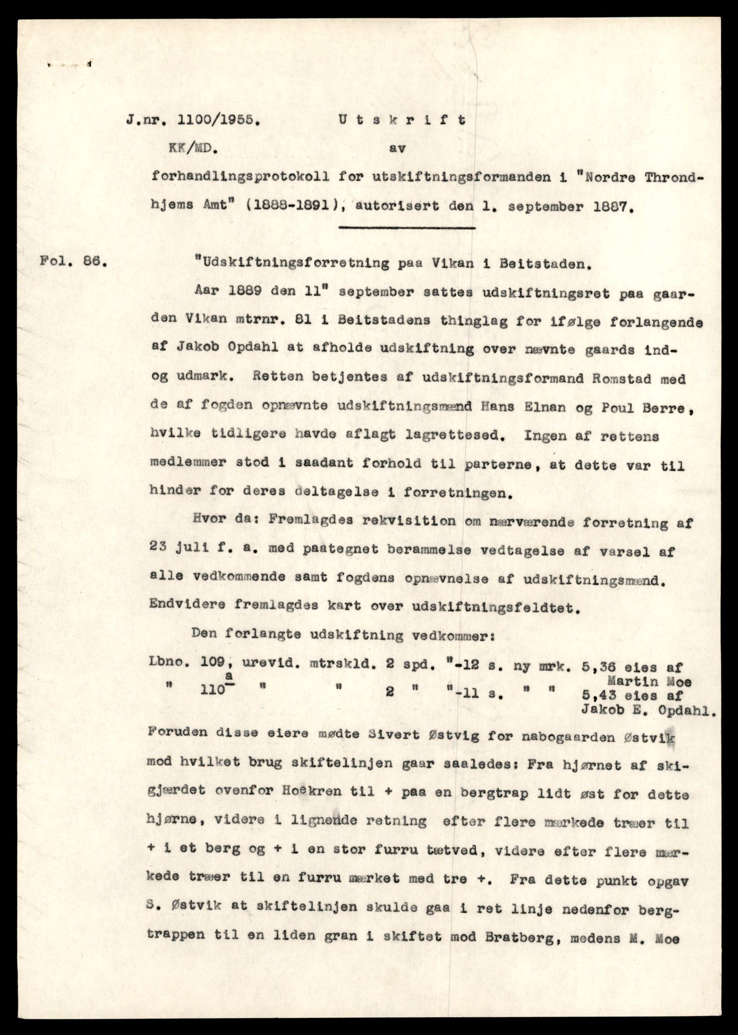 Statsarkivet i Trondheim, AV/SAT-A-4183/J/Jk/L0014: Utskiftningsprotokoller og forliksprotokoller, 1700-2000