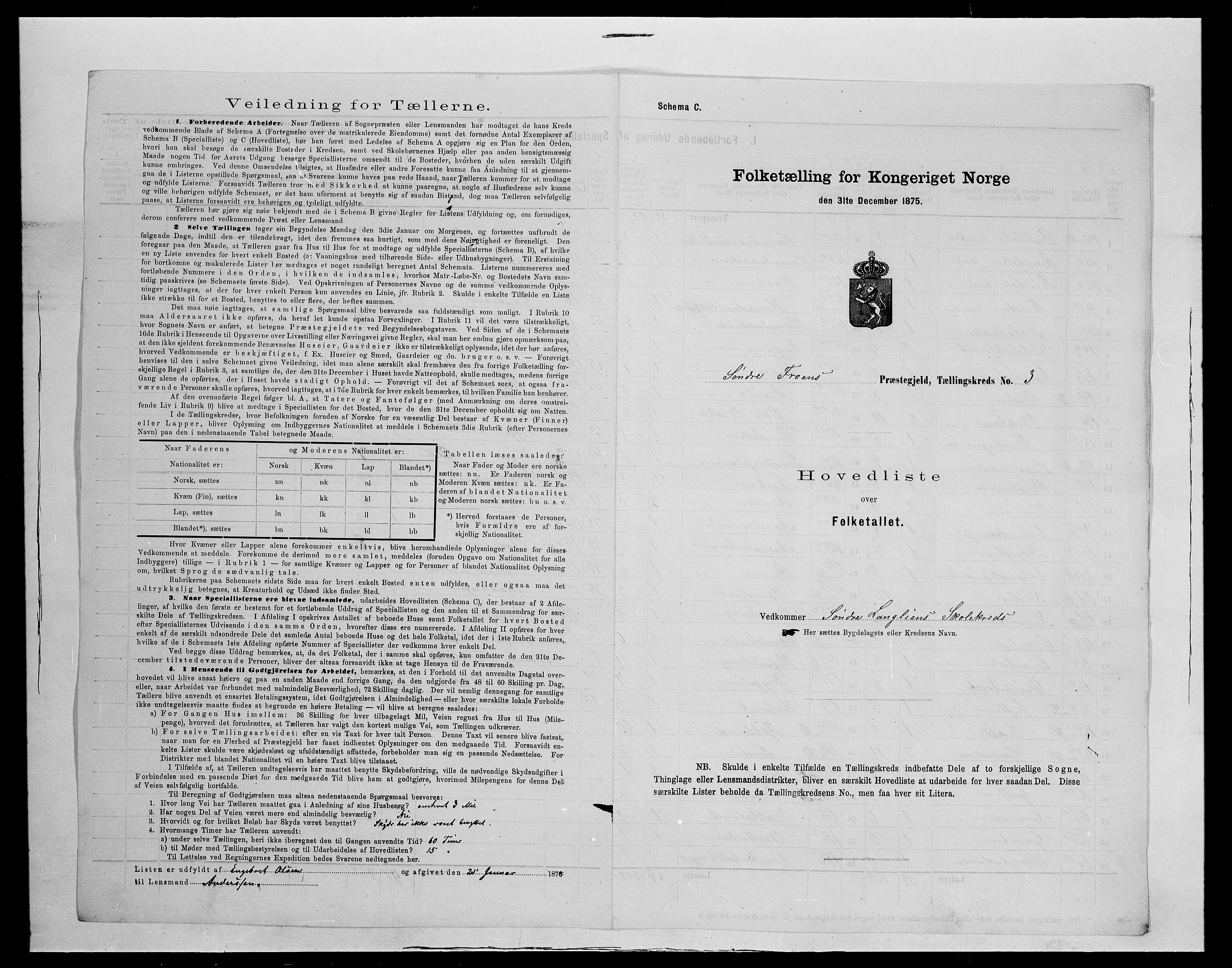 SAH, Folketelling 1875 for 0519P Sør-Fron prestegjeld, 1875, s. 20