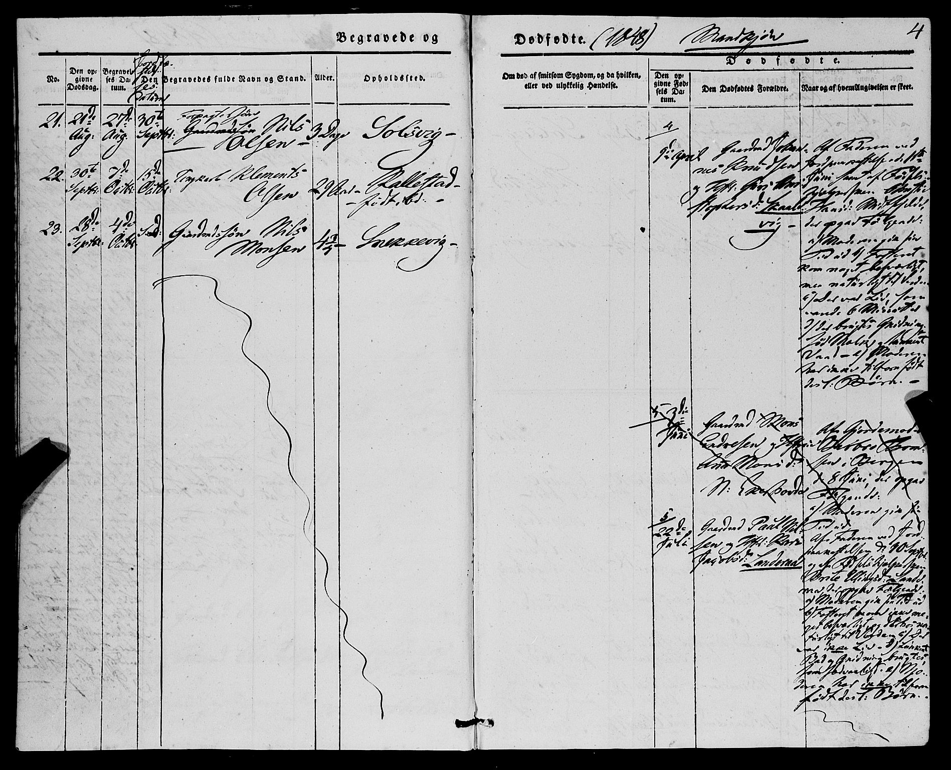 Fjell sokneprestembete, AV/SAB-A-75301/H/Haa: Ministerialbok nr. A 7, 1847-1877, s. 4