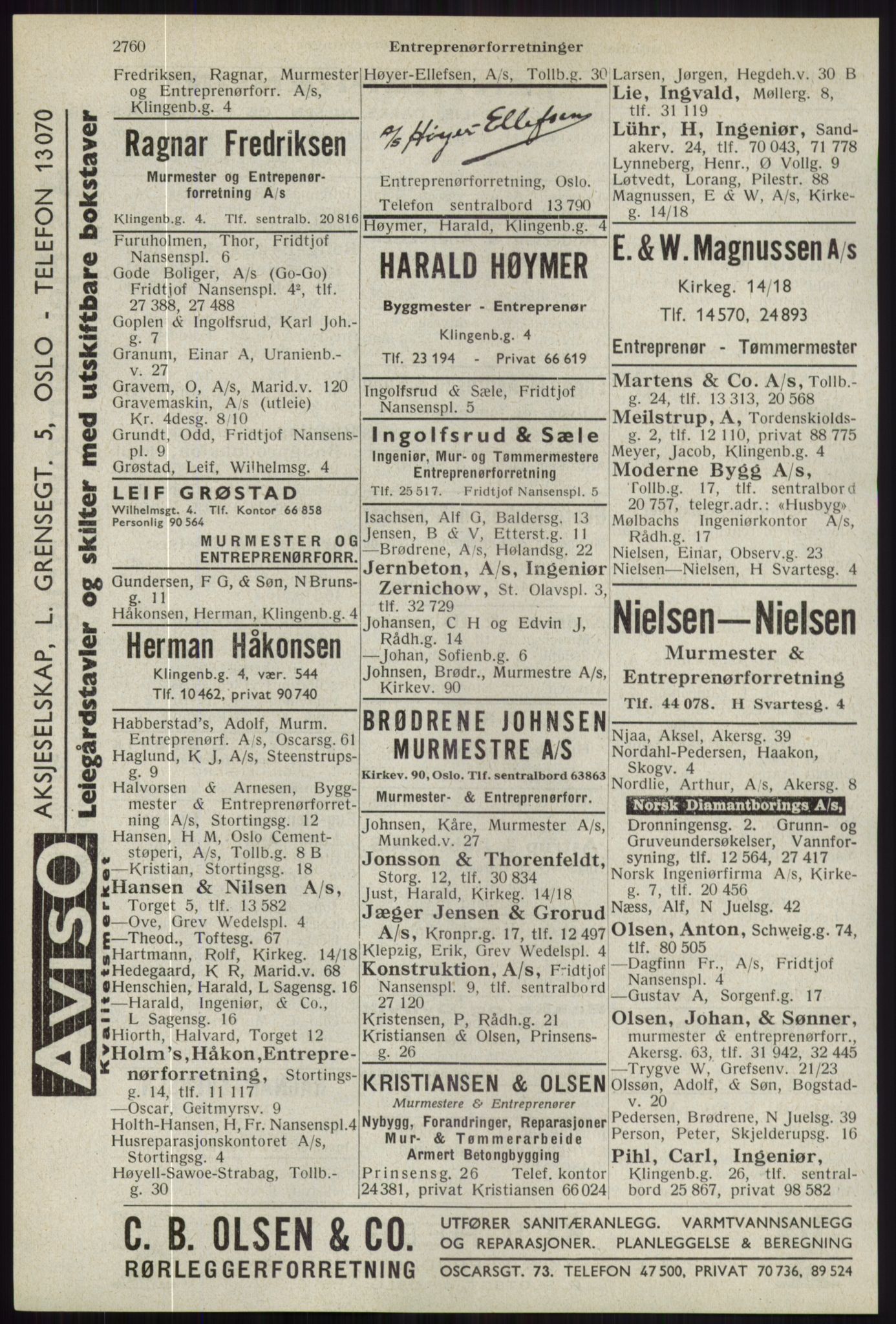 Kristiania/Oslo adressebok, PUBL/-, 1941, s. 2760