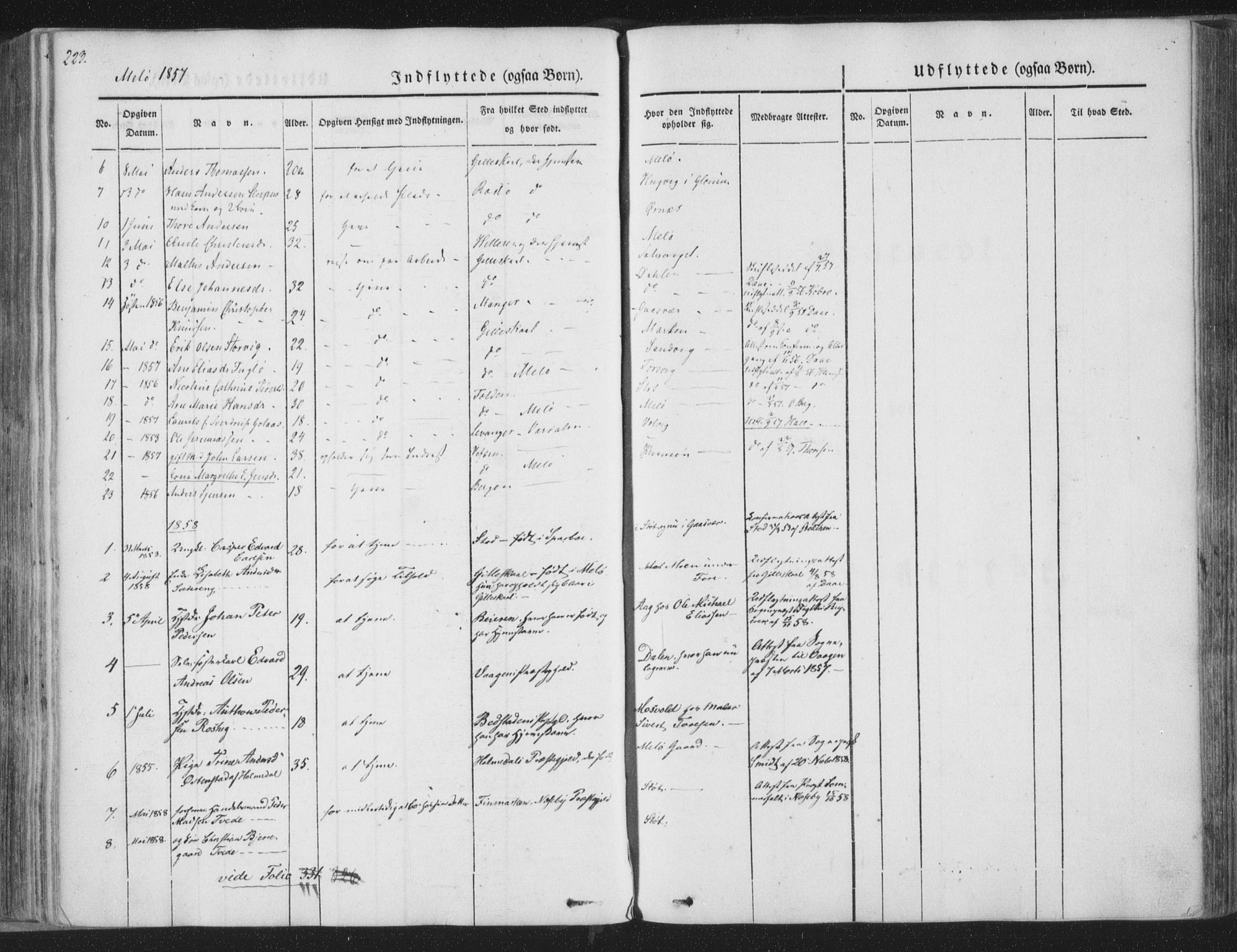 Ministerialprotokoller, klokkerbøker og fødselsregistre - Nordland, AV/SAT-A-1459/841/L0604: Ministerialbok nr. 841A09 /2, 1845-1862, s. 223