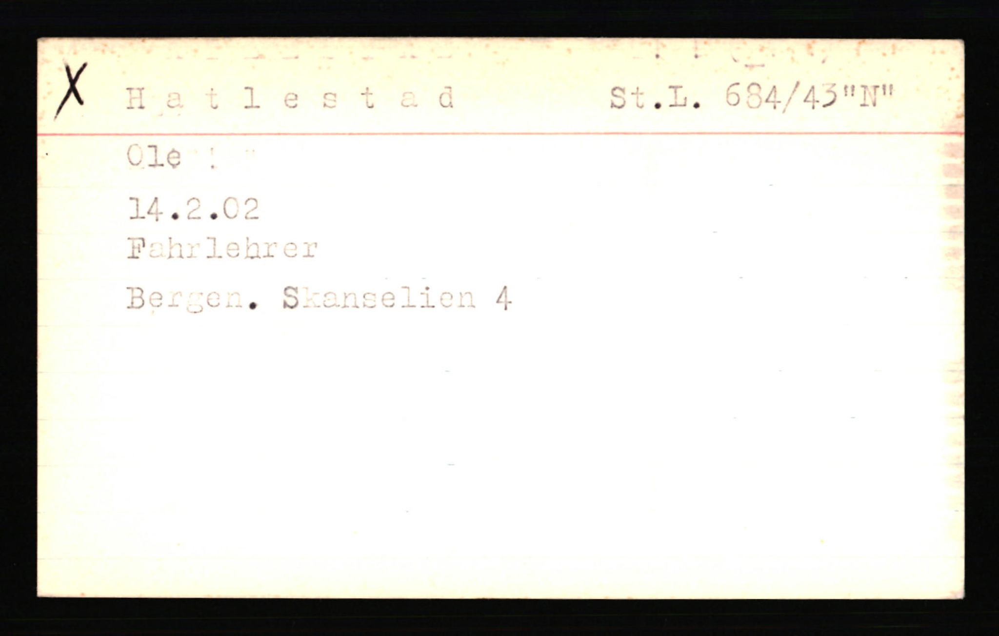SS- und Polizeigericht Nord (IX), AV/RA-RAFA-3182/0001/C/Ca/L0003: kartotekkort for personer alfabetisk på etternavn: H-Joha, 1940-1945, s. 190