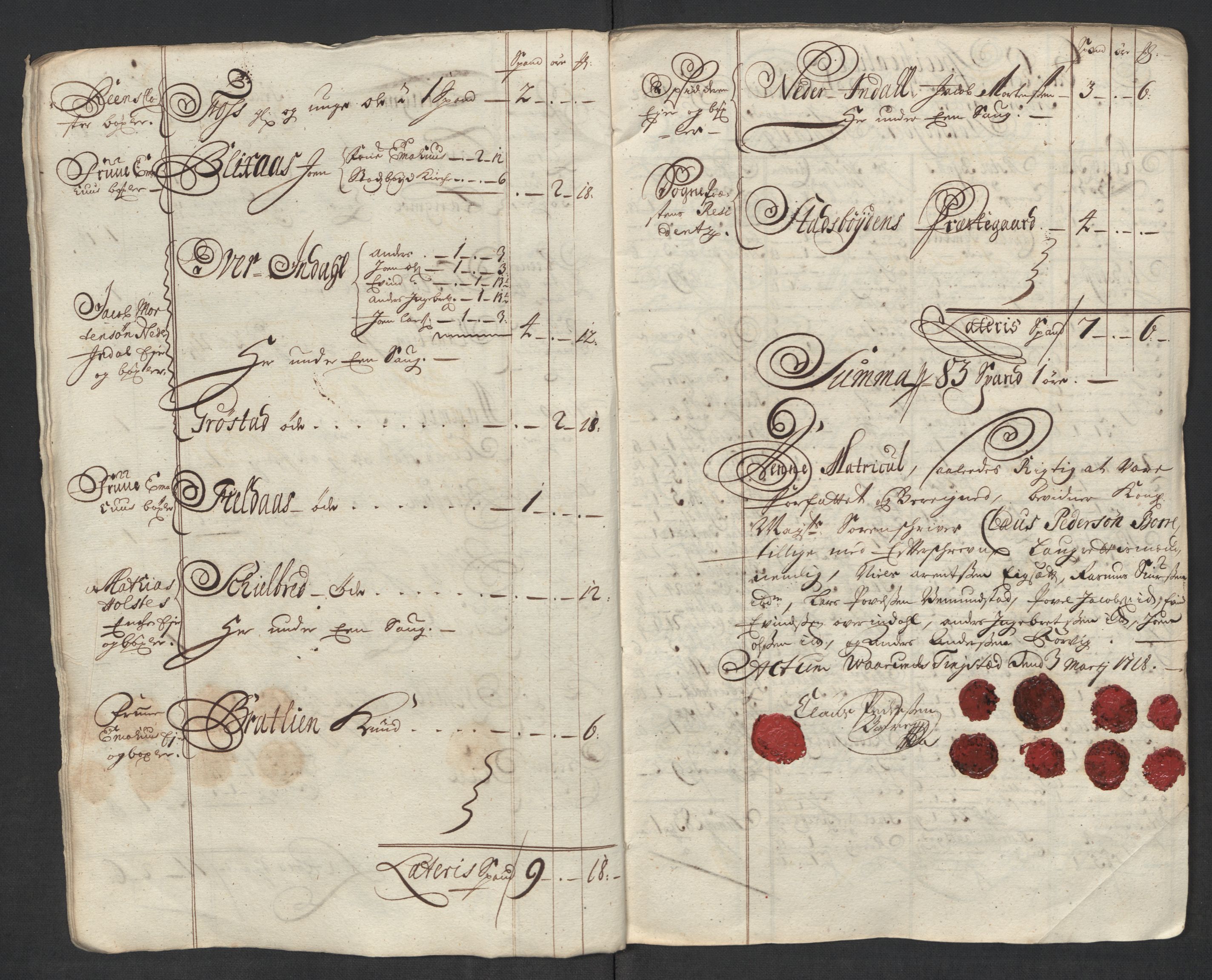 Rentekammeret inntil 1814, Reviderte regnskaper, Fogderegnskap, AV/RA-EA-4092/R57/L3865: Fogderegnskap Fosen, 1717, s. 26