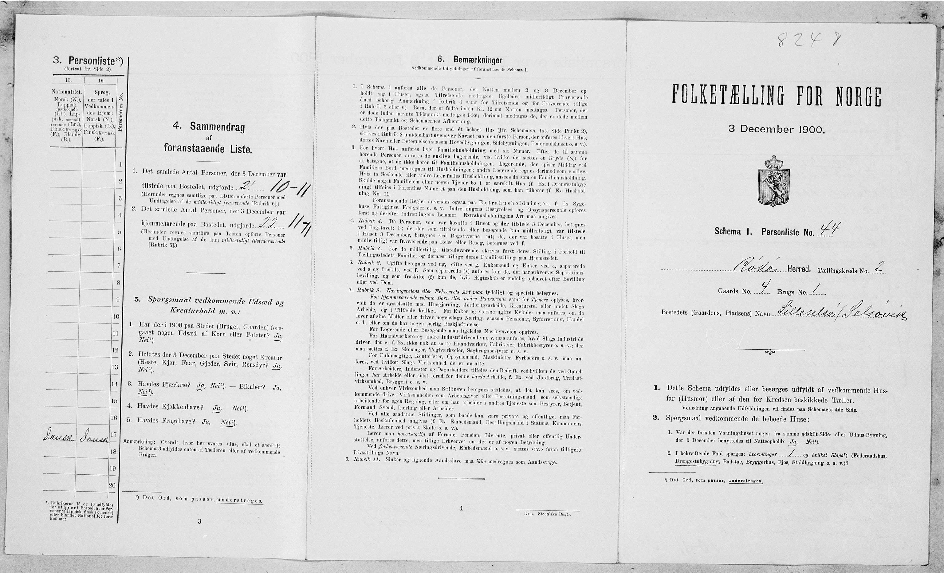 SAT, Folketelling 1900 for 1836 Rødøy herred, 1900, s. 200