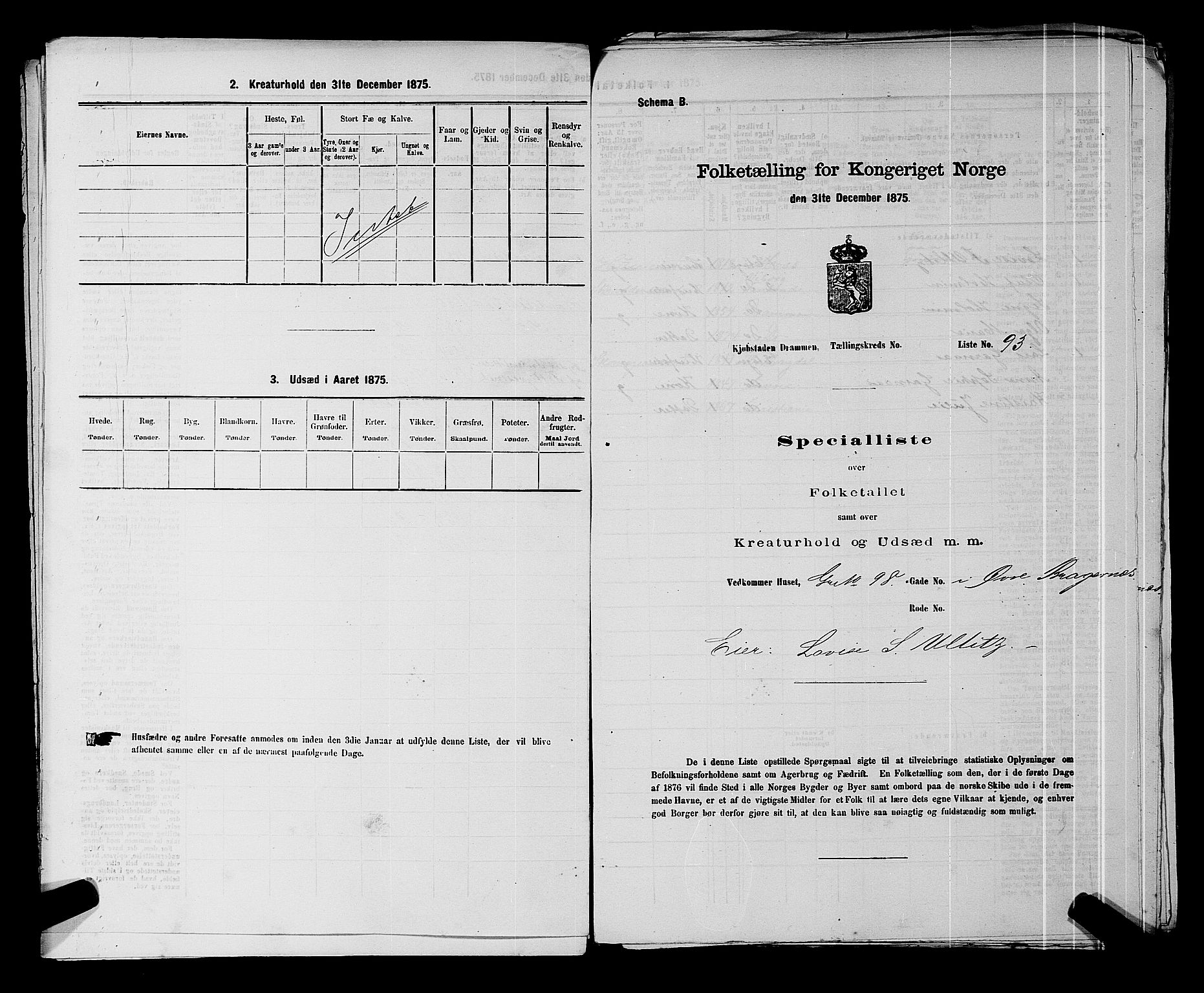 SAKO, Folketelling 1875 for 0602 Drammen kjøpstad, 1875, s. 395
