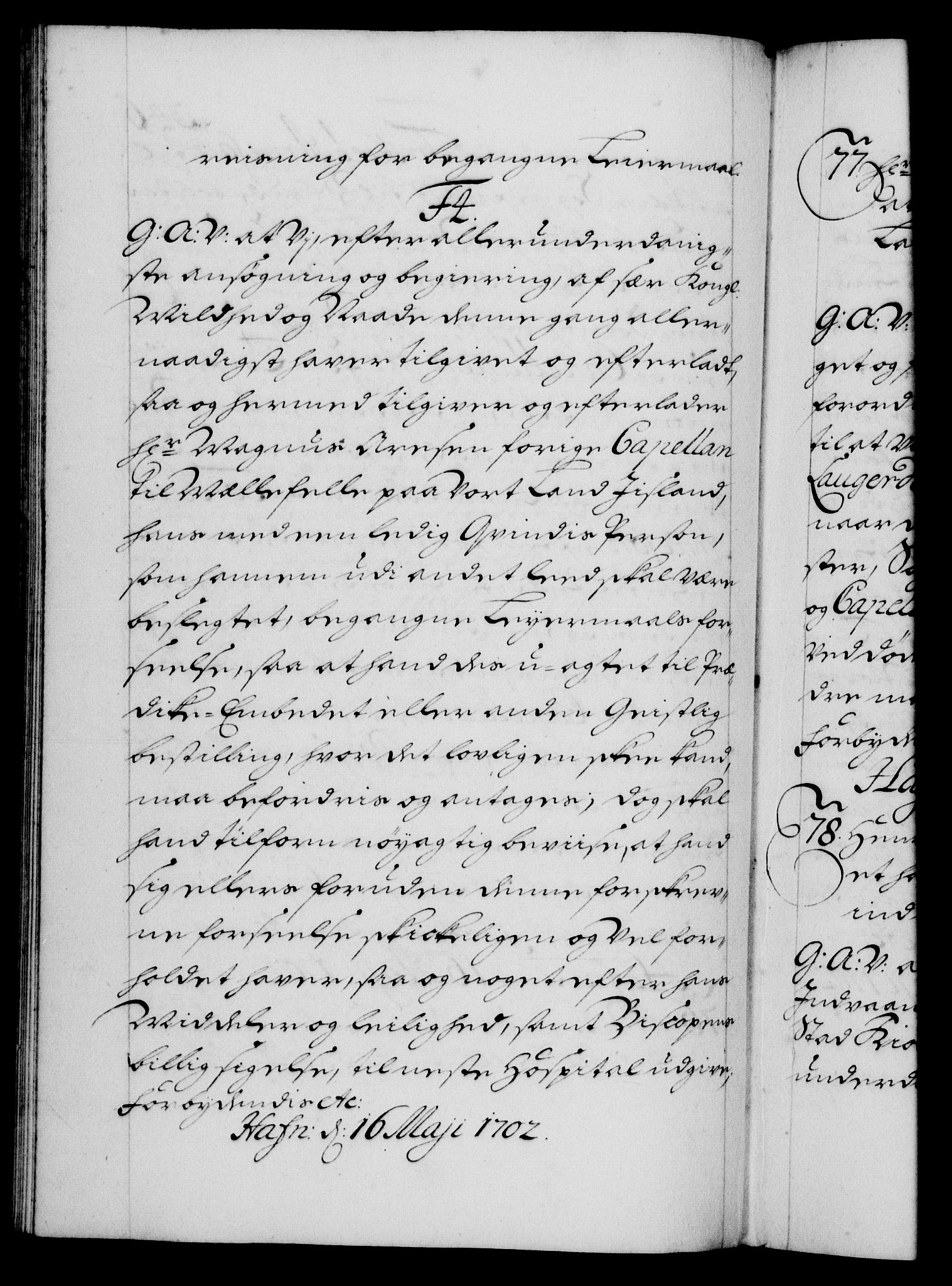 Danske Kanselli 1572-1799, AV/RA-EA-3023/F/Fc/Fca/Fcaa/L0018: Norske registre, 1699-1703, s. 346b