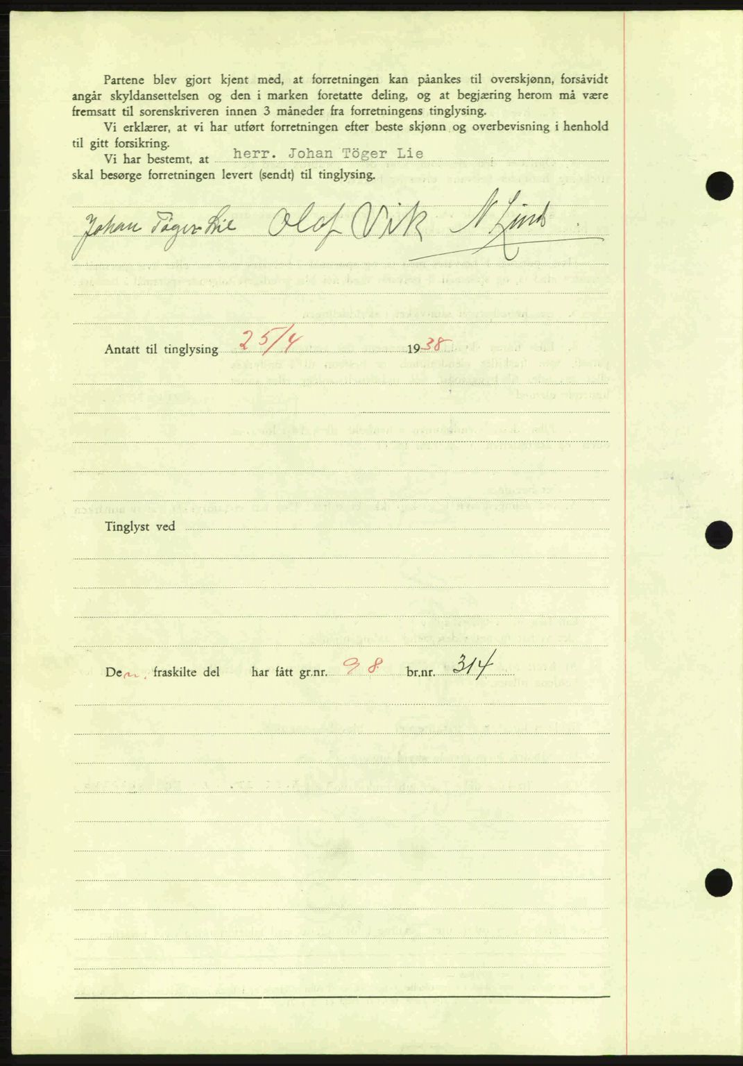 Idd og Marker sorenskriveri, AV/SAO-A-10283/G/Gb/Gbb/L0002: Pantebok nr. A2, 1937-1938, Dagboknr: 407/1938