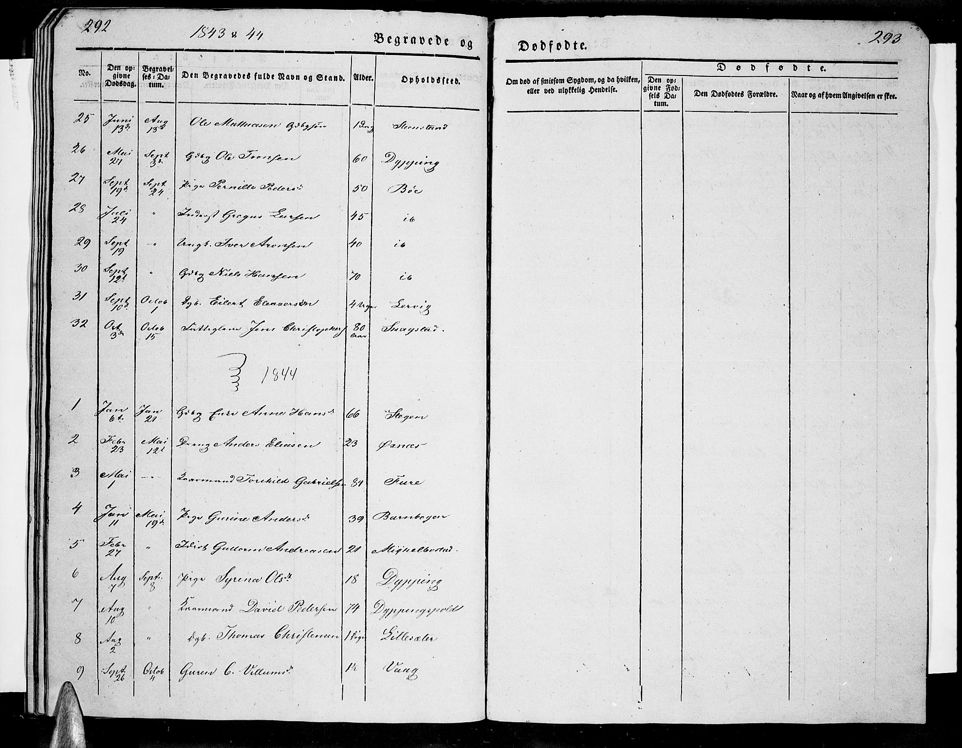 Ministerialprotokoller, klokkerbøker og fødselsregistre - Nordland, SAT/A-1459/855/L0813: Klokkerbok nr. 855C02, 1836-1850, s. 292-293