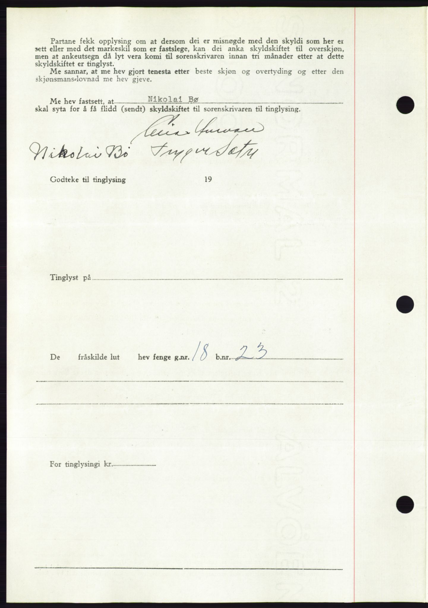 Søre Sunnmøre sorenskriveri, AV/SAT-A-4122/1/2/2C/L0085: Pantebok nr. 11A, 1949-1949, Dagboknr: 1981/1949