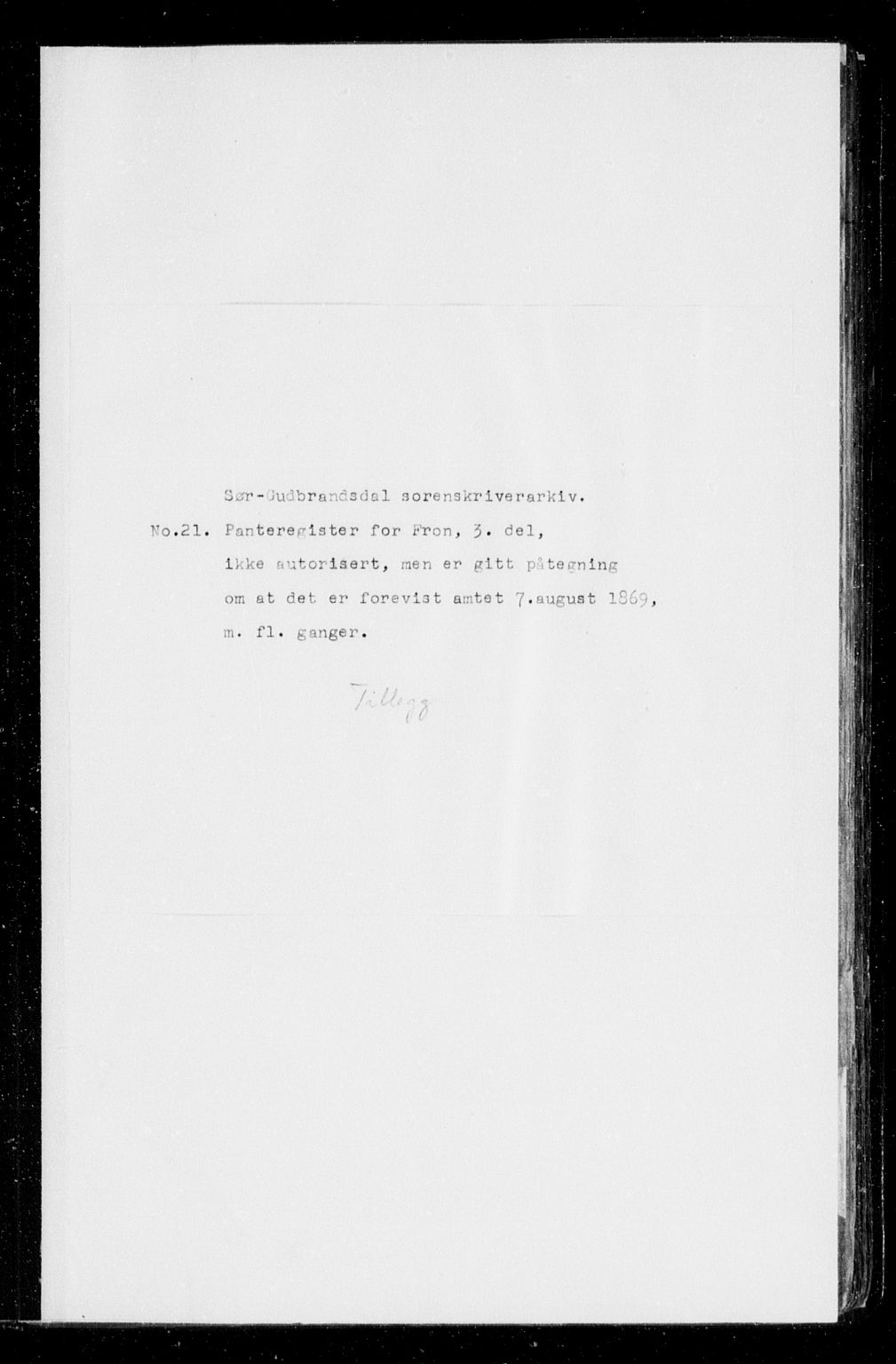 Mellom-Gudbrandsdal sorenskriveri, SAH/TING-038/H/Ha/Haa/Haaa/L0003: Panteregister nr. 1.3.III, 1854-1888, s. 1