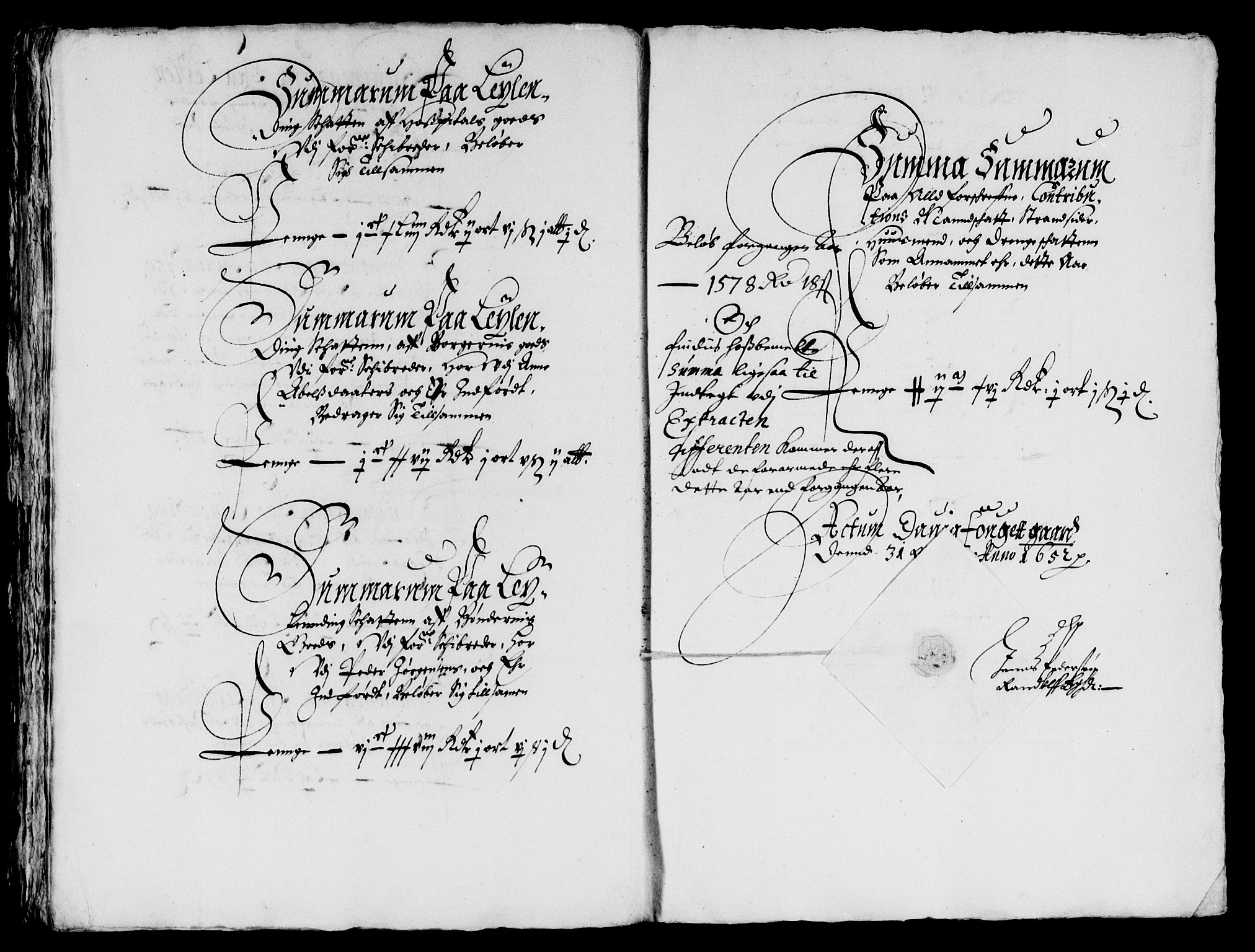 Rentekammeret inntil 1814, Reviderte regnskaper, Lensregnskaper, AV/RA-EA-5023/R/Rb/Rbt/L0123: Bergenhus len, 1652