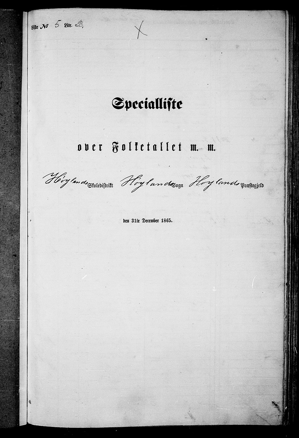 RA, Folketelling 1865 for 1123P Høyland prestegjeld, 1865, s. 73