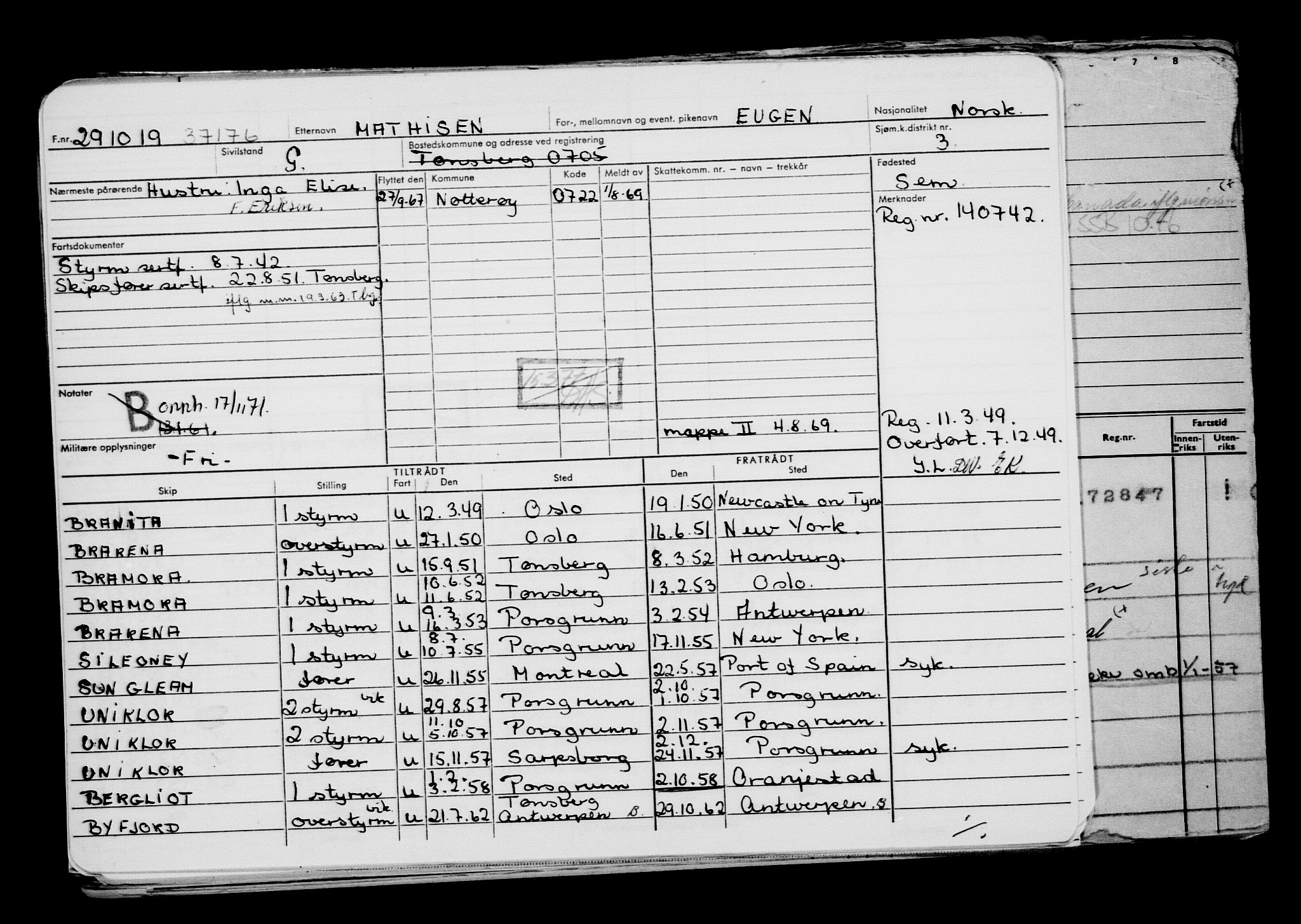 Direktoratet for sjømenn, AV/RA-S-3545/G/Gb/L0173: Hovedkort, 1919, s. 206