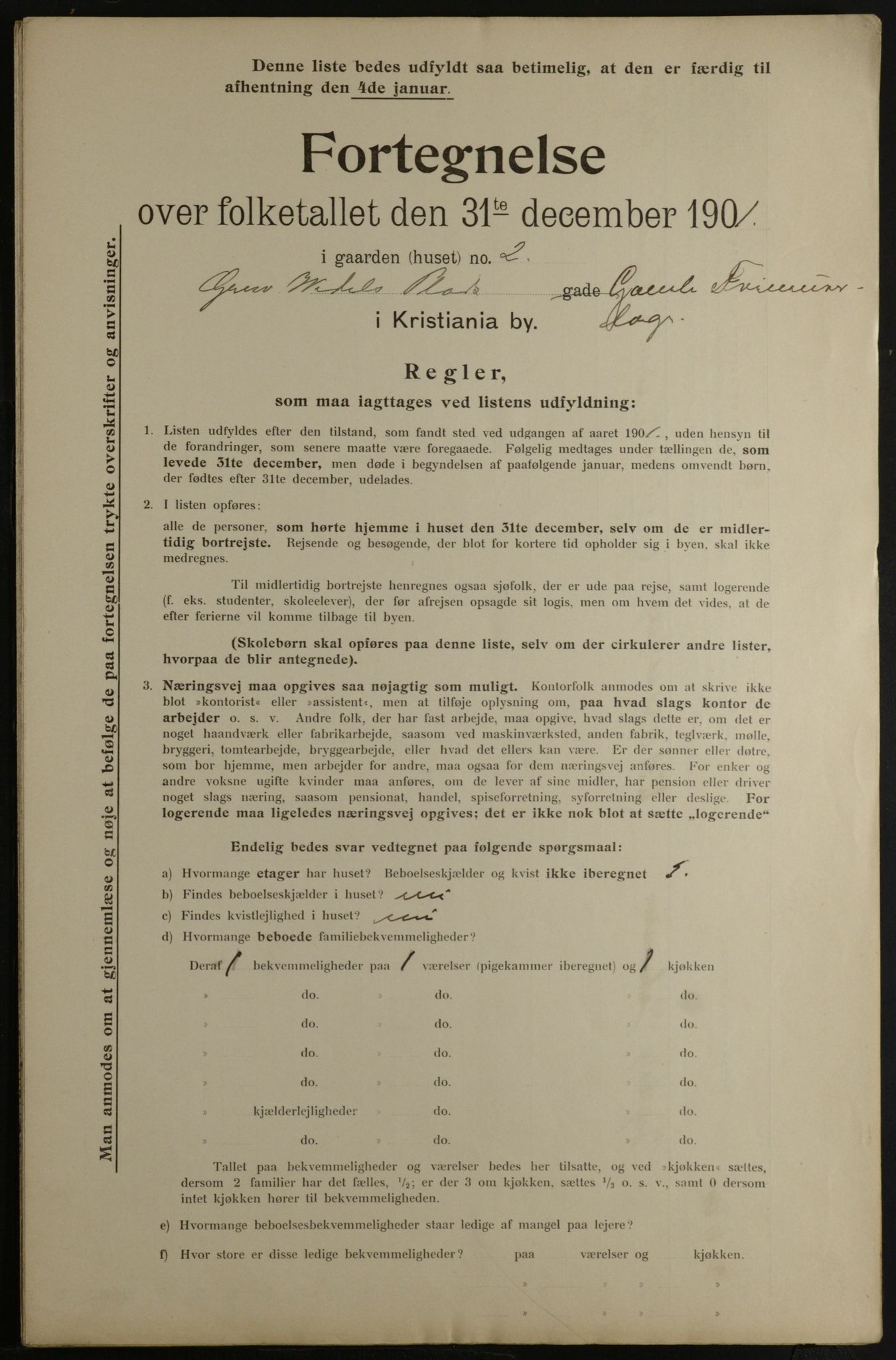 OBA, Kommunal folketelling 31.12.1901 for Kristiania kjøpstad, 1901, s. 4846