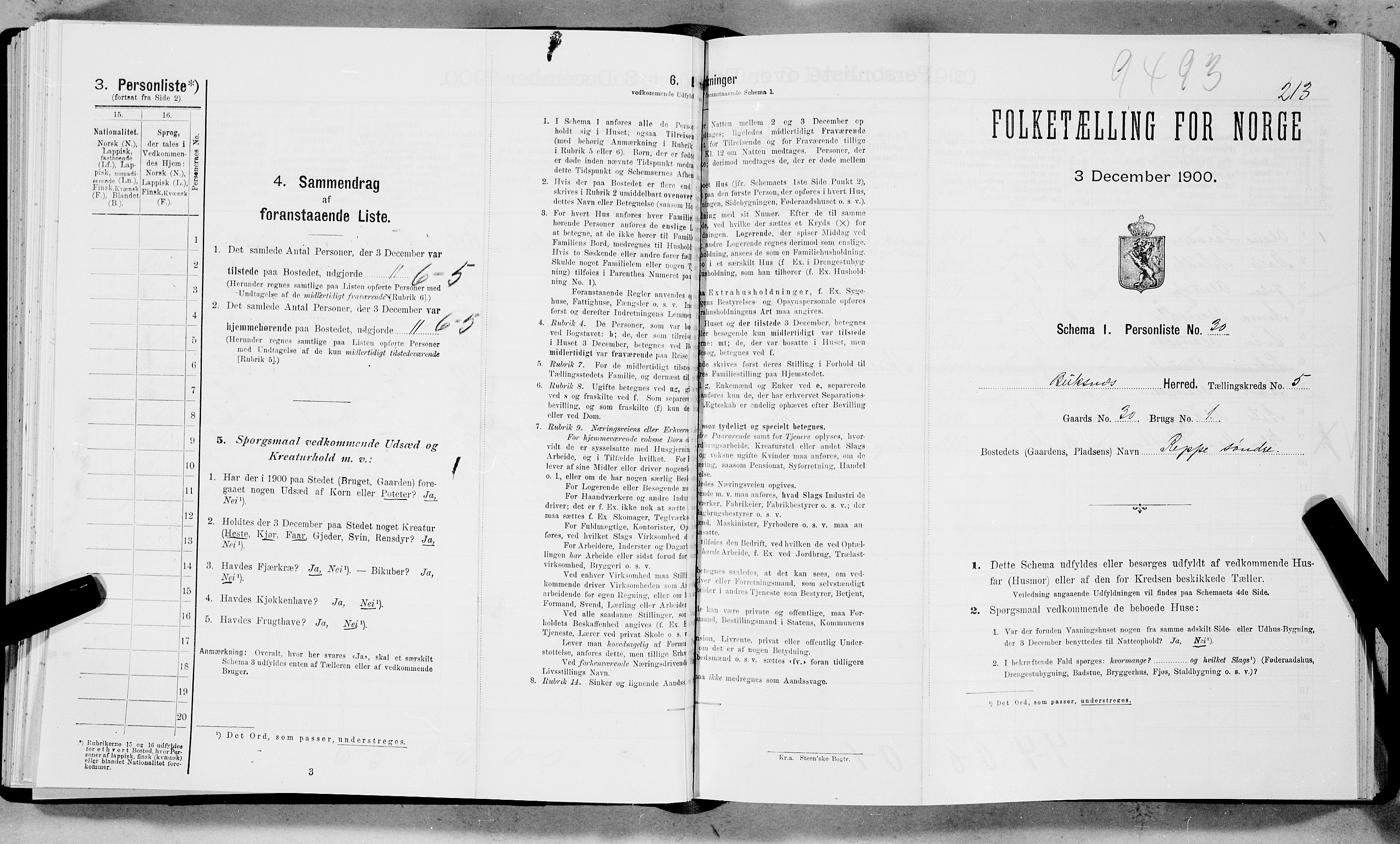 SAT, Folketelling 1900 for 1860 Buksnes herred, 1900, s. 681