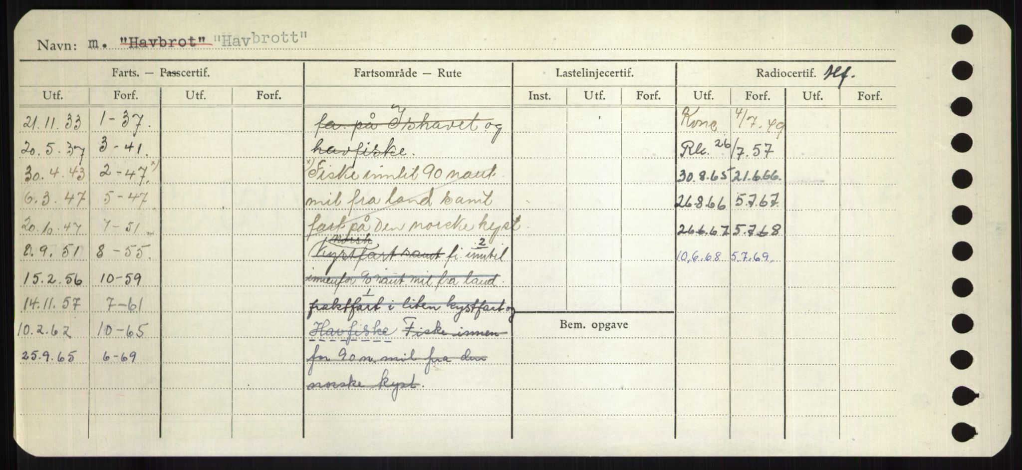 Sjøfartsdirektoratet med forløpere, Skipsmålingen, RA/S-1627/H/Hd/L0014: Fartøy, H-Havl, s. 486