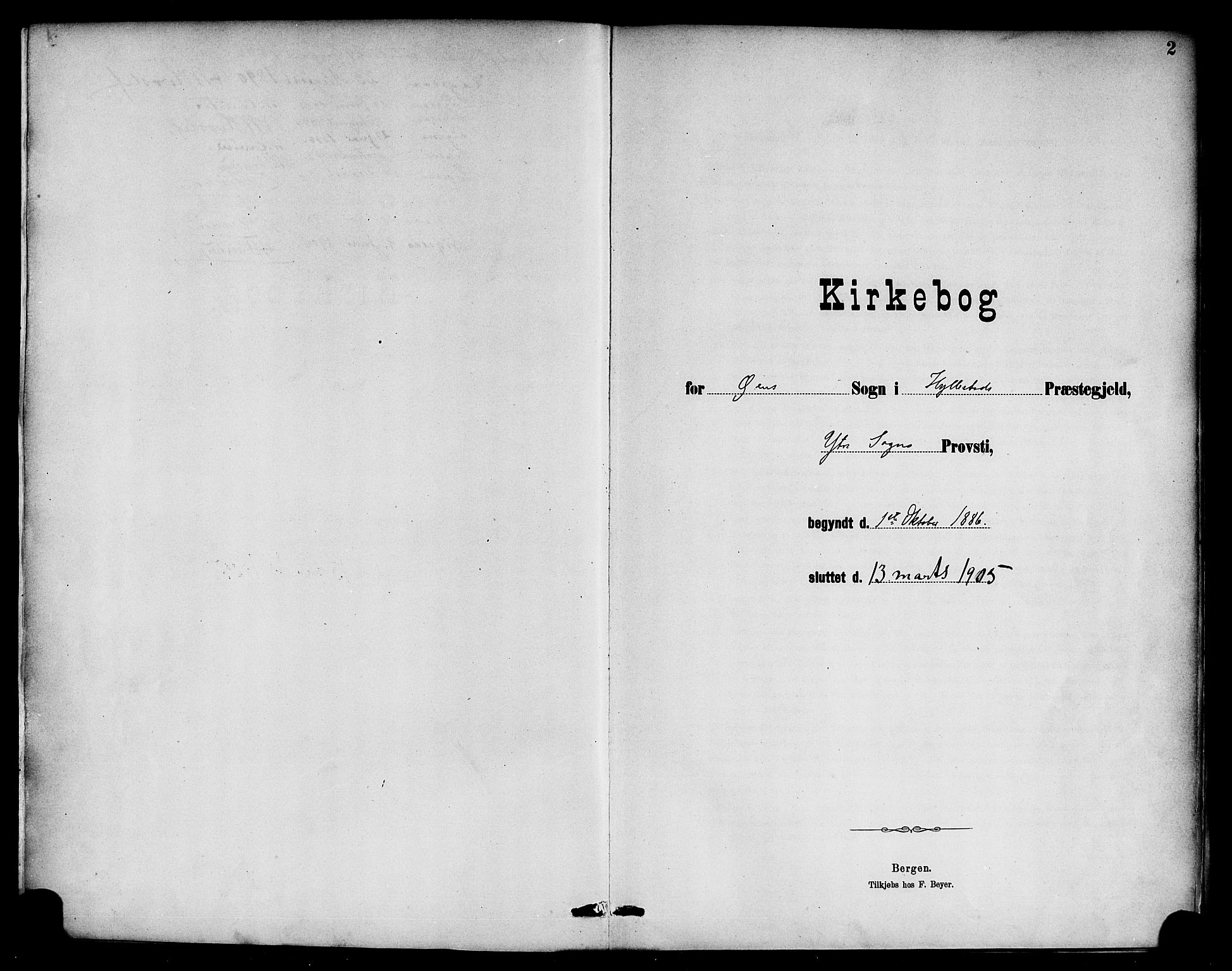 Hyllestad sokneprestembete, SAB/A-80401: Ministerialbok nr. D 1, 1886-1905, s. 2