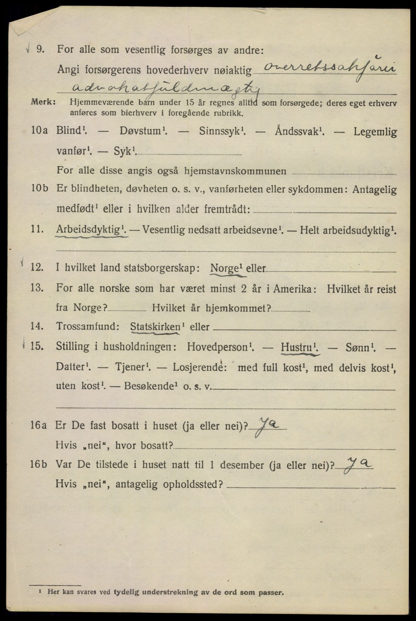 SAO, Folketelling 1920 for 0301 Kristiania kjøpstad, 1920, s. 183442