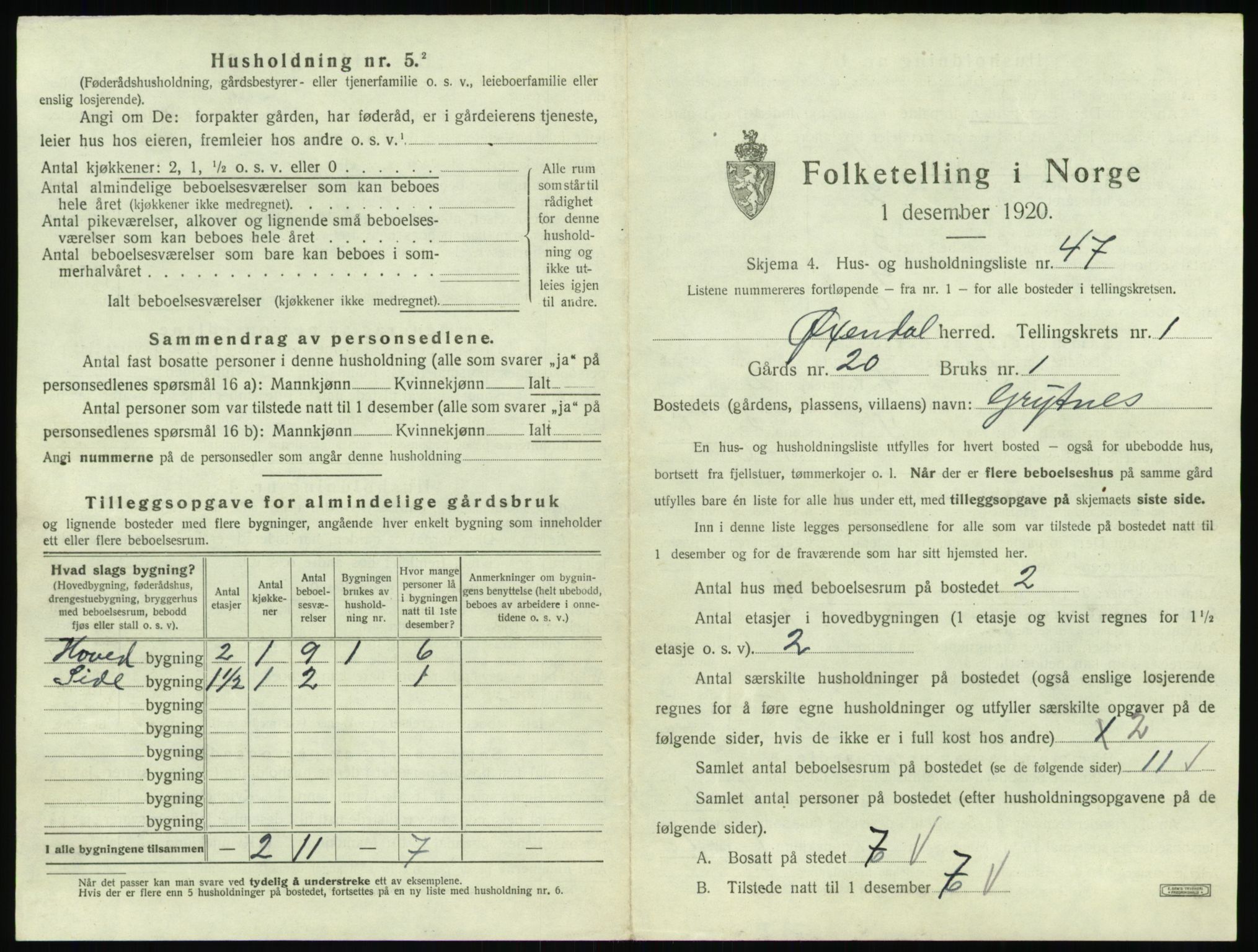 SAT, Folketelling 1920 for 1561 Øksendal herred, 1920, s. 117