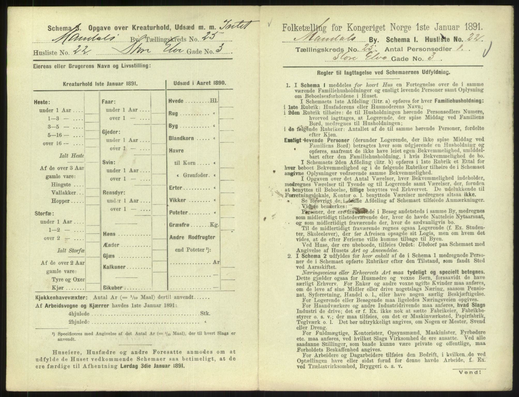 RA, Folketelling 1891 for 1002 Mandal ladested, 1891, s. 1145