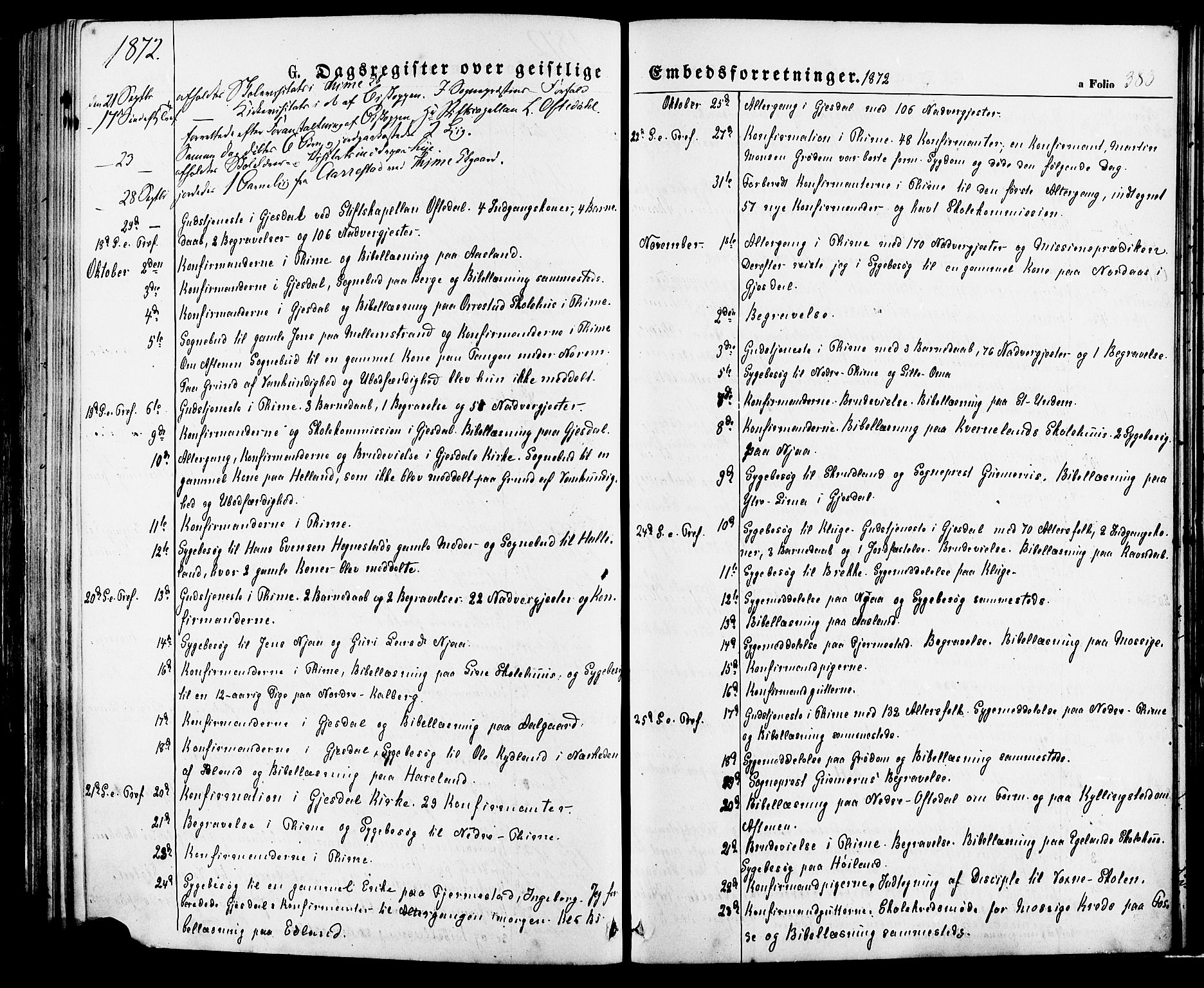 Lye sokneprestkontor, AV/SAST-A-101794/001/30BA/L0008: Ministerialbok nr. A 7, 1872-1881, s. 383