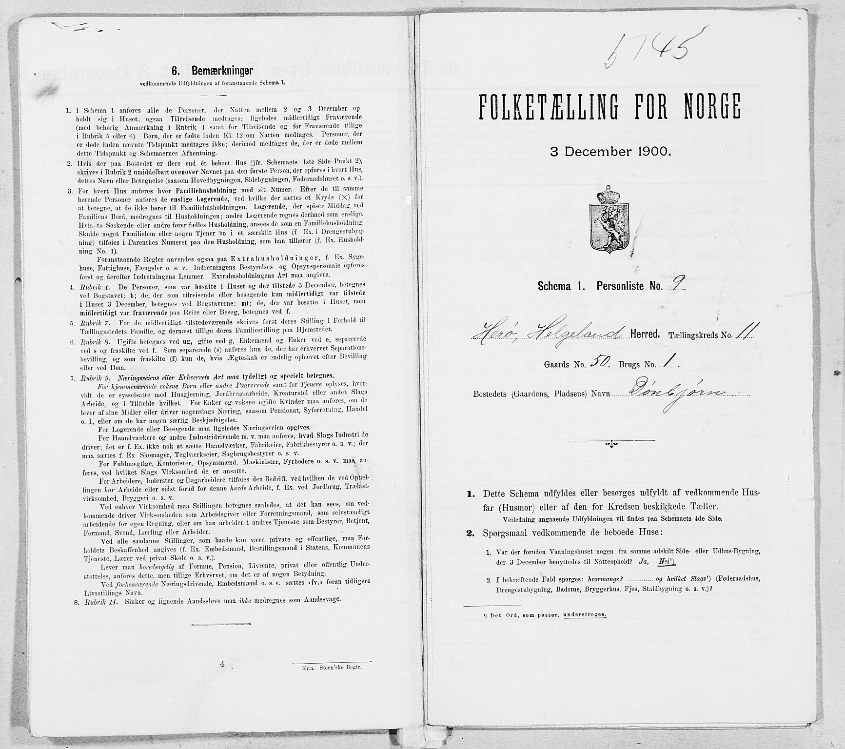 SAT, Folketelling 1900 for 1818 Herøy herred, 1900, s. 1019