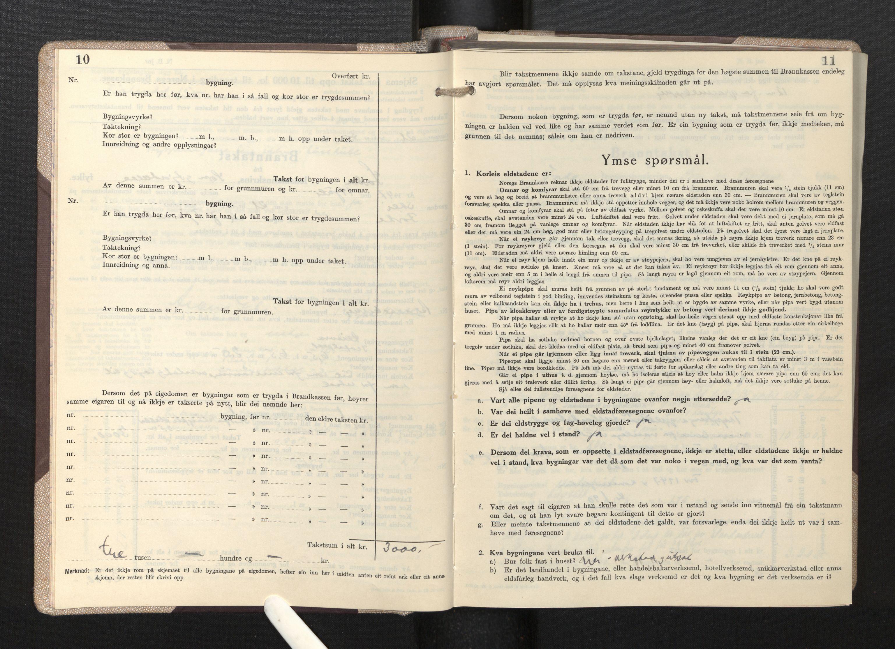 Lensmannen i Førde, AV/SAB-A-27401/0012/L0010: Branntakstprotokoll, skjematakst, 1946-1947, s. 10-11