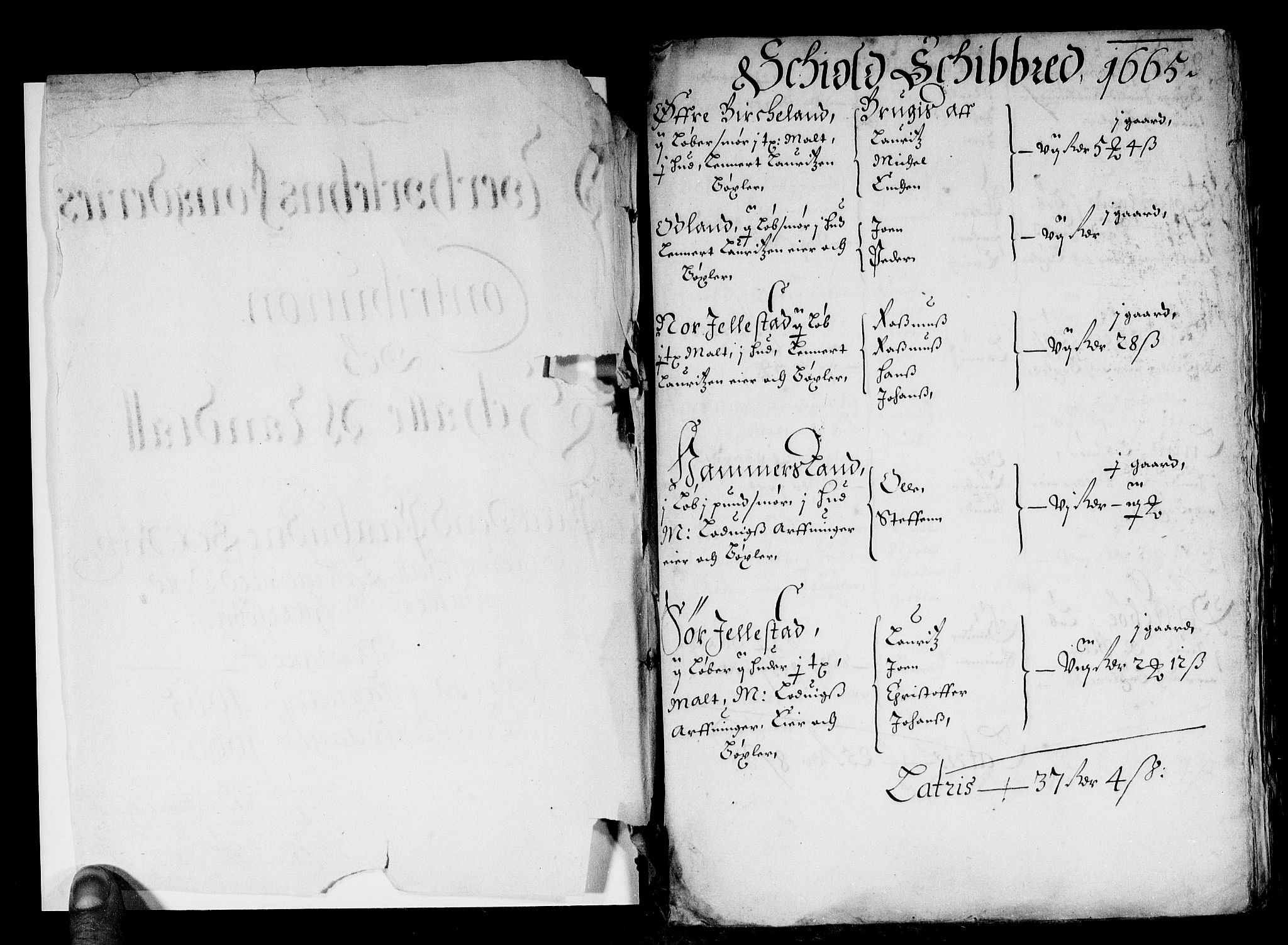 Rentekammeret inntil 1814, Reviderte regnskaper, Stiftamtstueregnskaper, Bergen stiftamt, RA/EA-6043/R/Rc/L0015: Bergen stiftamt, 1664-1665