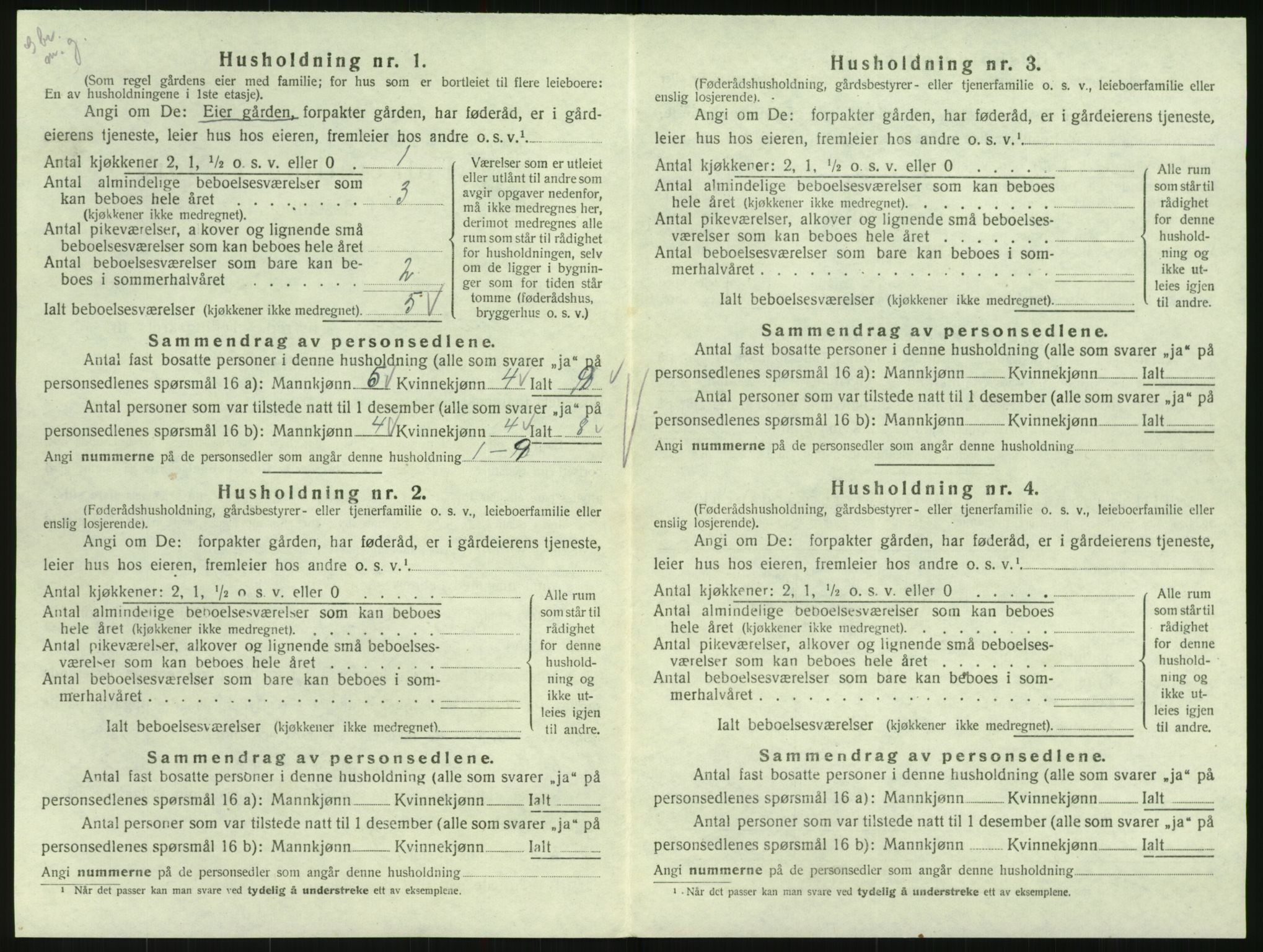 SAK, Folketelling 1920 for 0935 Iveland herred, 1920, s. 324