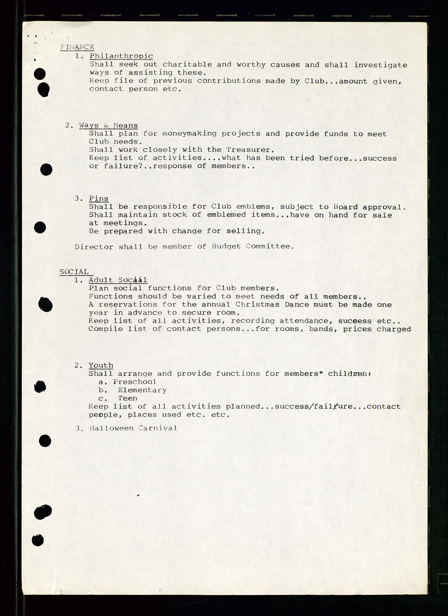 PA 1547 - Petroleum Wives Club, AV/SAST-A-101974/D/Da/L0001: President's file, 1975-1980