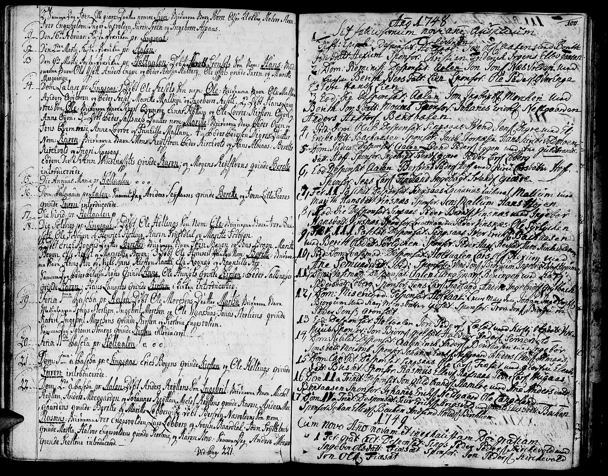Ministerialprotokoller, klokkerbøker og fødselsregistre - Sør-Trøndelag, AV/SAT-A-1456/685/L0952: Ministerialbok nr. 685A01, 1745-1804, s. 100
