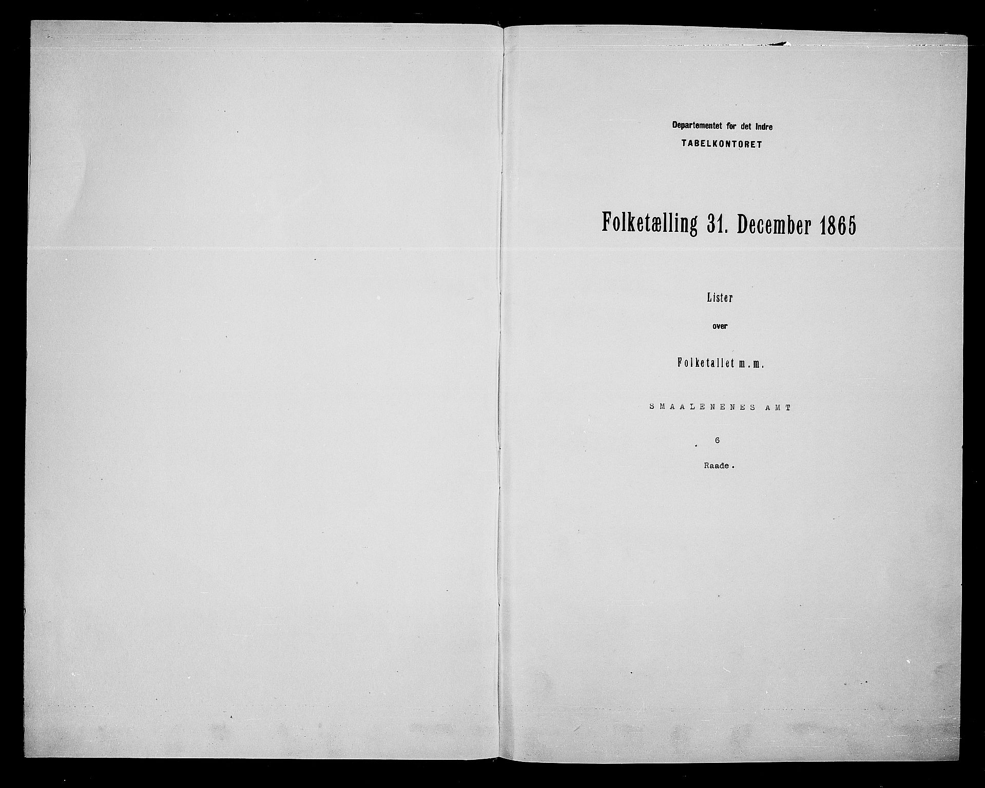 RA, Folketelling 1865 for 0135P Råde prestegjeld, 1865, s. 3