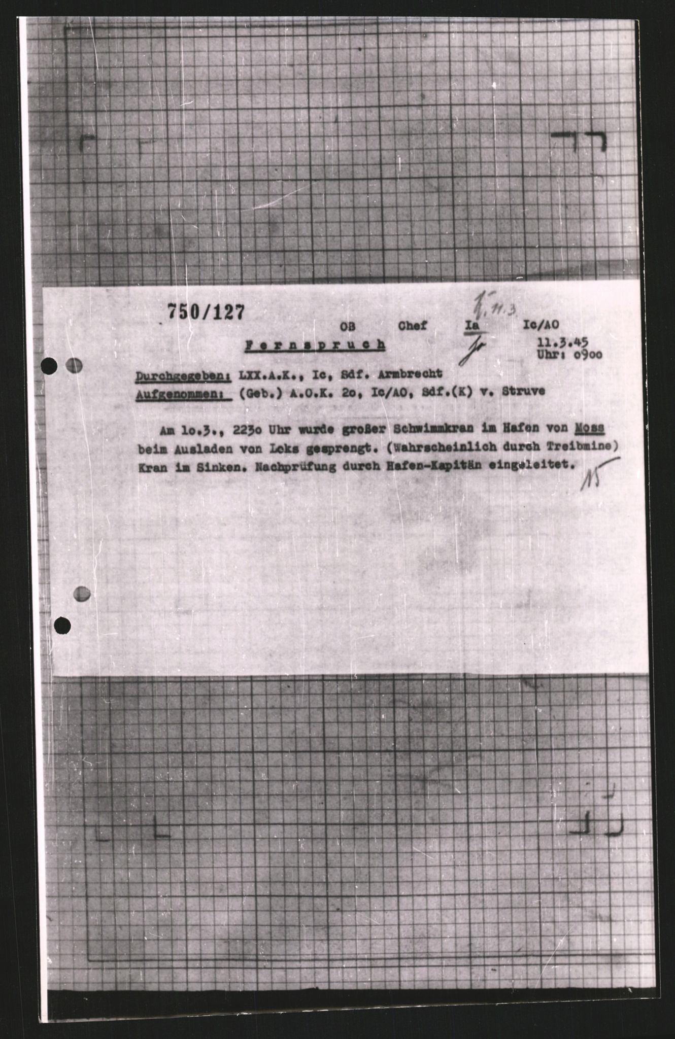 Forsvarets Overkommando. 2 kontor. Arkiv 11.4. Spredte tyske arkivsaker, AV/RA-RAFA-7031/D/Dar/Dara/L0008: Krigsdagbøker for 20. Gebirgs-Armee-Oberkommando (AOK 20), 1945, s. 387