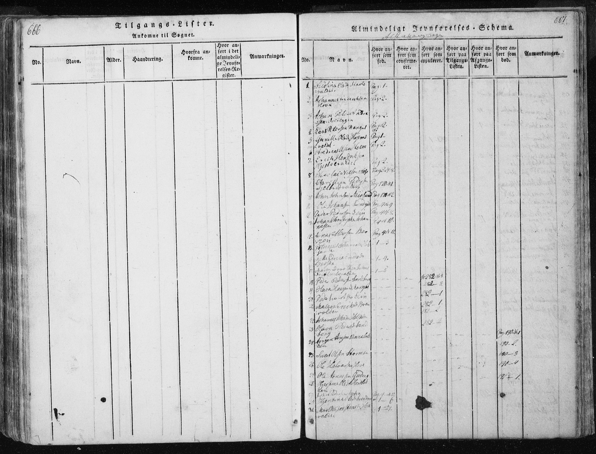 Ministerialprotokoller, klokkerbøker og fødselsregistre - Nord-Trøndelag, SAT/A-1458/717/L0148: Ministerialbok nr. 717A04 /1, 1816-1825, s. 666-667