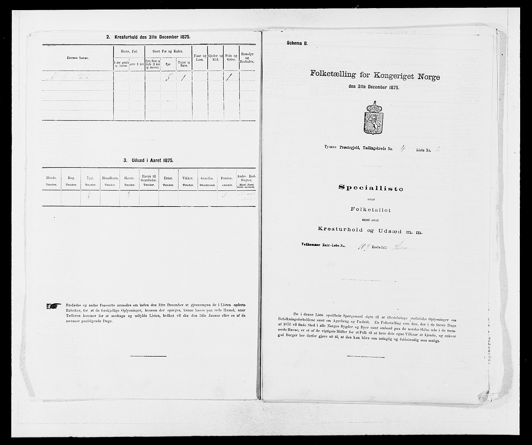 SAB, Folketelling 1875 for 1223P Tysnes prestegjeld, 1875, s. 432