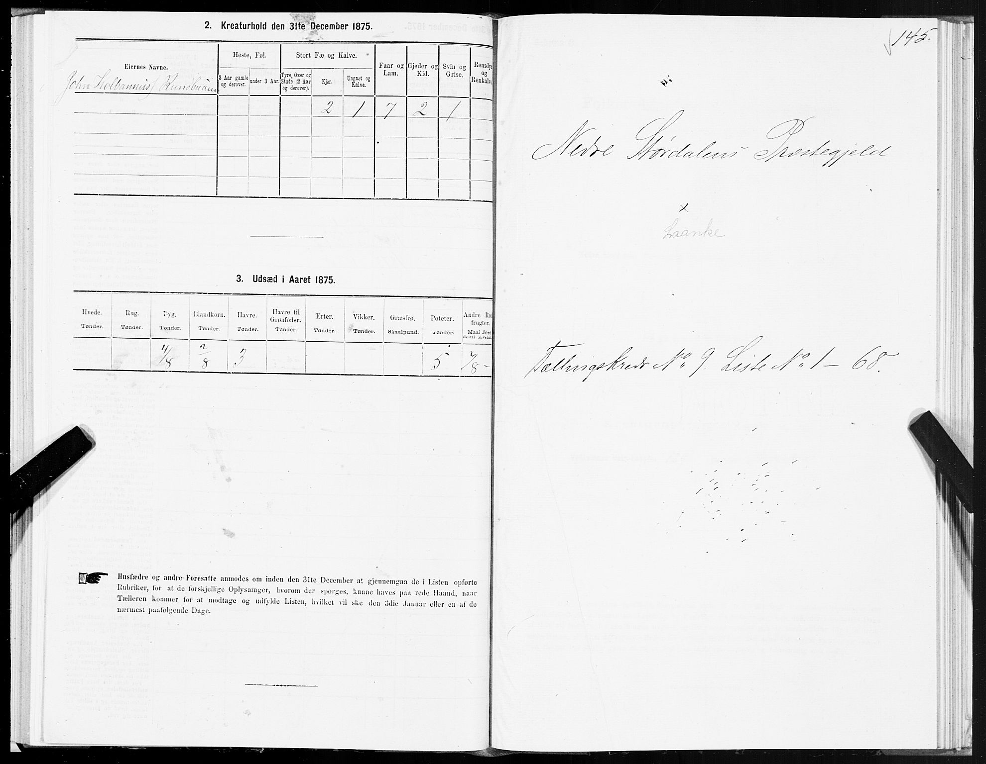 SAT, Folketelling 1875 for 1714P Nedre Stjørdal prestegjeld, 1875, s. 4145